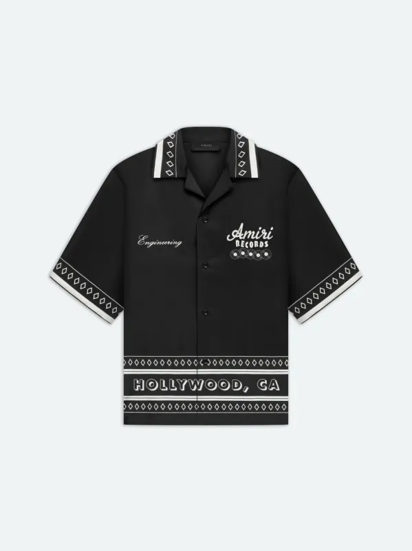 AMIRI RECORDS SHORT SLEEVE SHIRT - BLACK sold by AMIRI