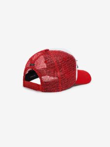 3 STAR COLOR BLOCK TRUCKER HAT - Red / White sold by AMIRI