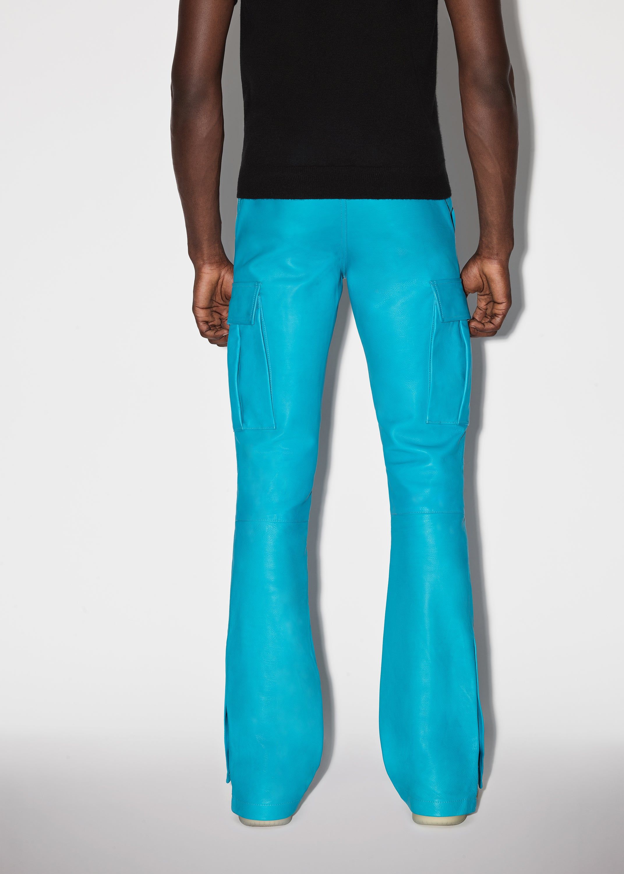 LEATHER CARGO FLARE - TEAL sold by AMIRI product image thumbnail 4