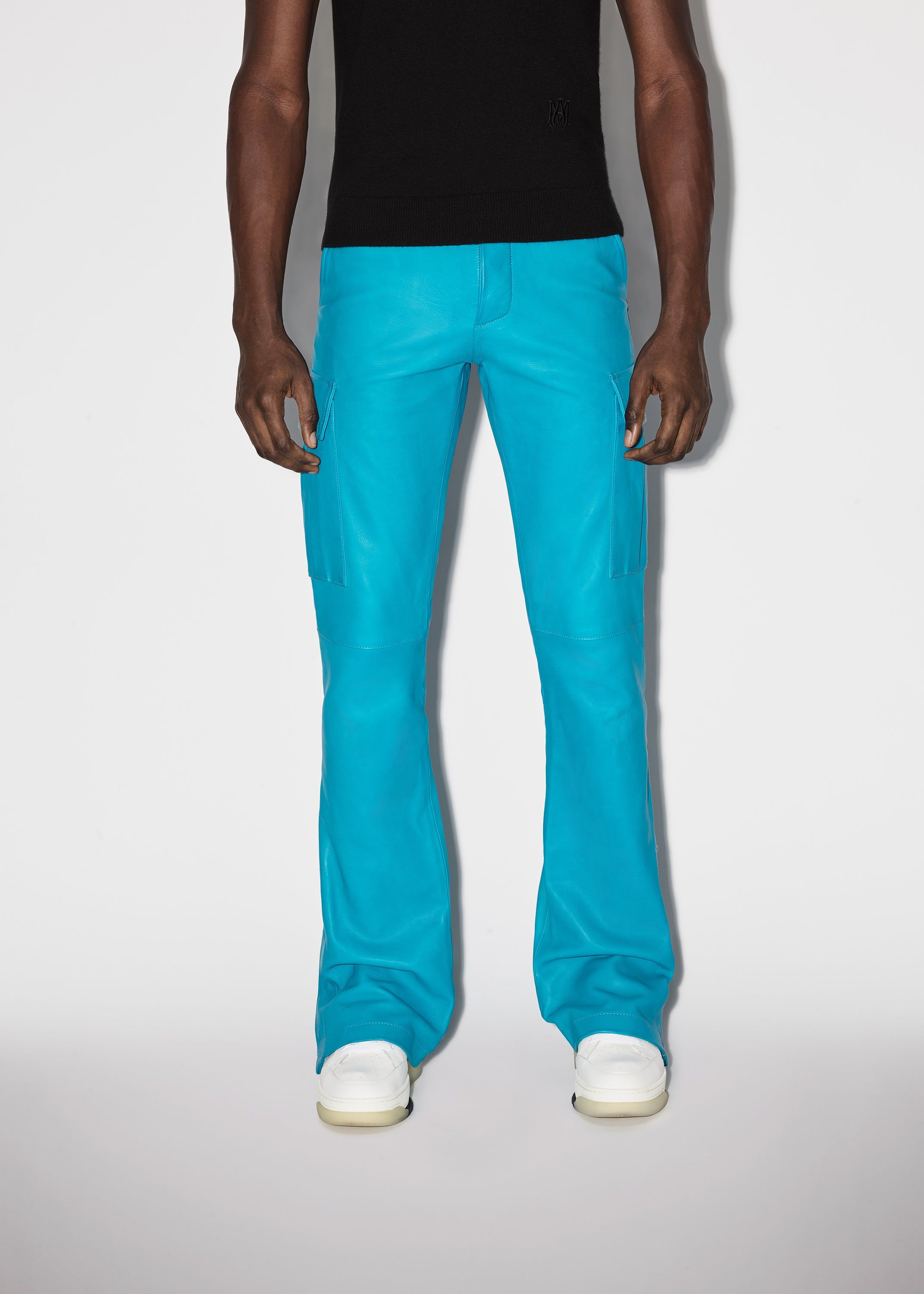 LEATHER CARGO FLARE - TEAL sold by AMIRI product image thumbnail 2