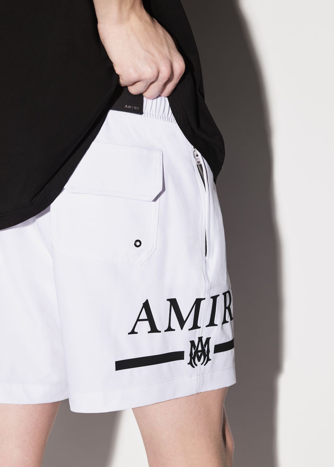 MA BAR LOGO SWIM TRUNK - WHITE sold by AMIRI product image thumbnail 6