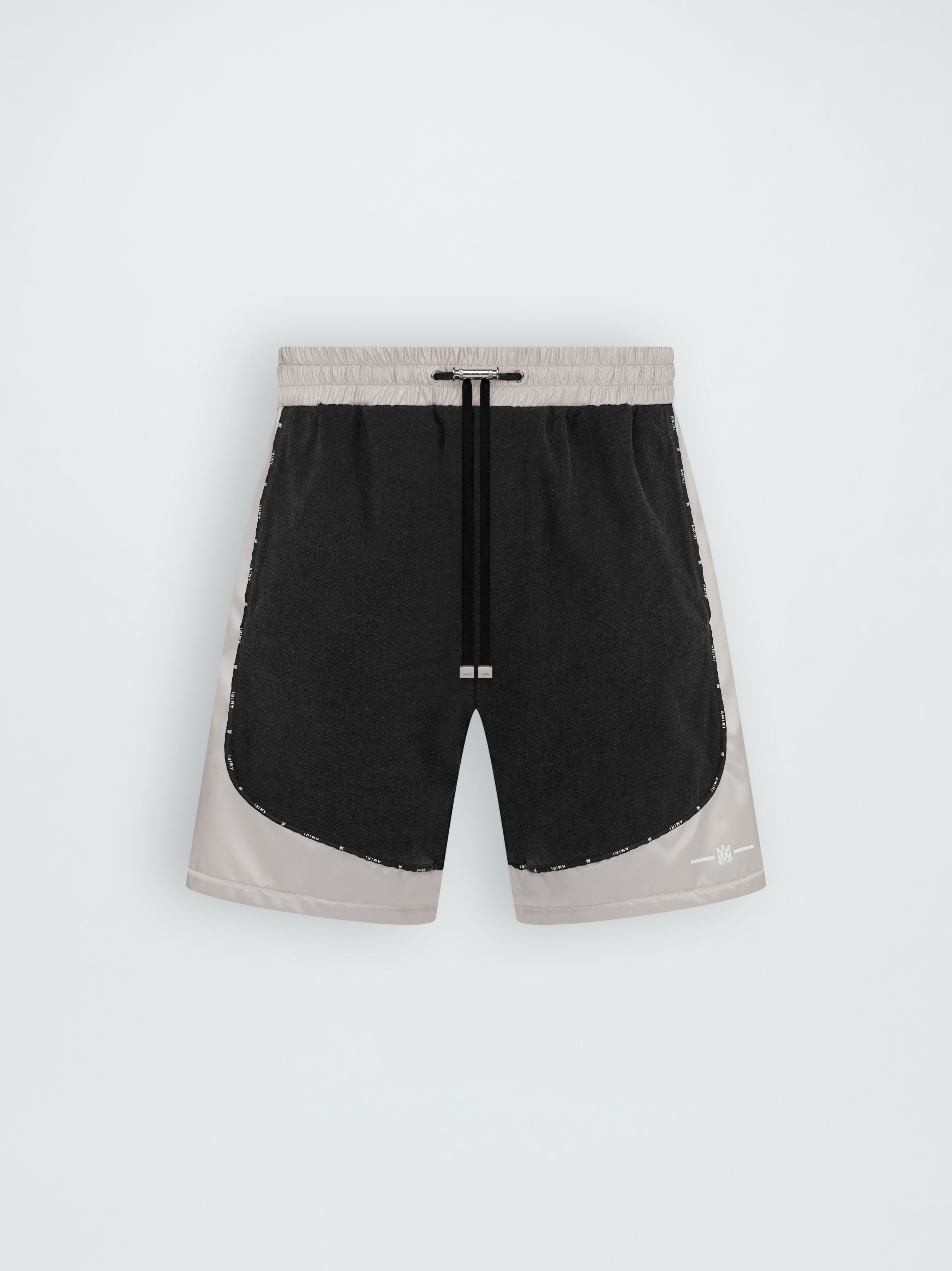 SATIN/DENIM BLOCK SHORT - BLACK sold by AMIRI