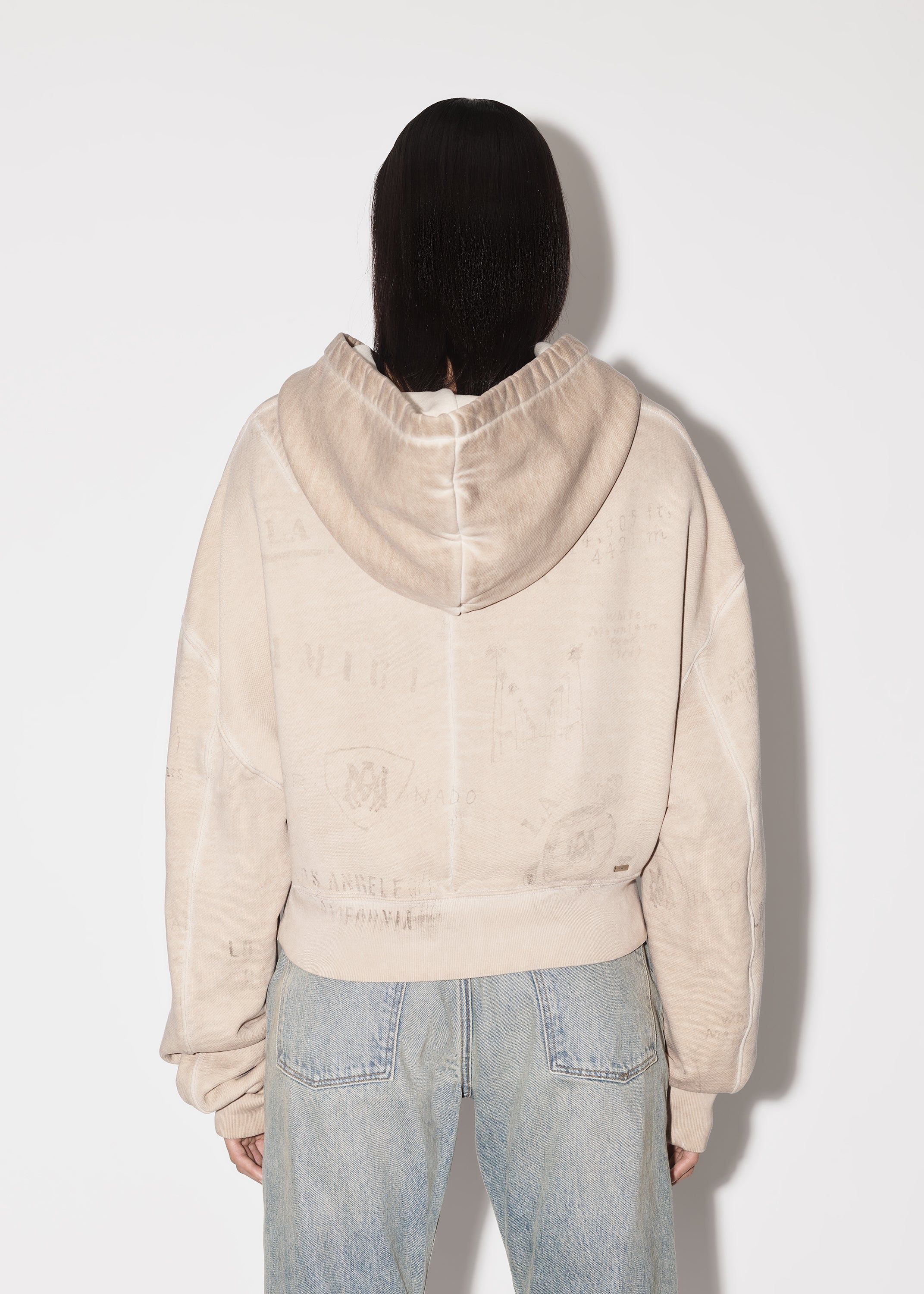 WOMEN - ARMY STENCIL HOODIE - Alabaster sold by AMIRI product image thumbnail 5