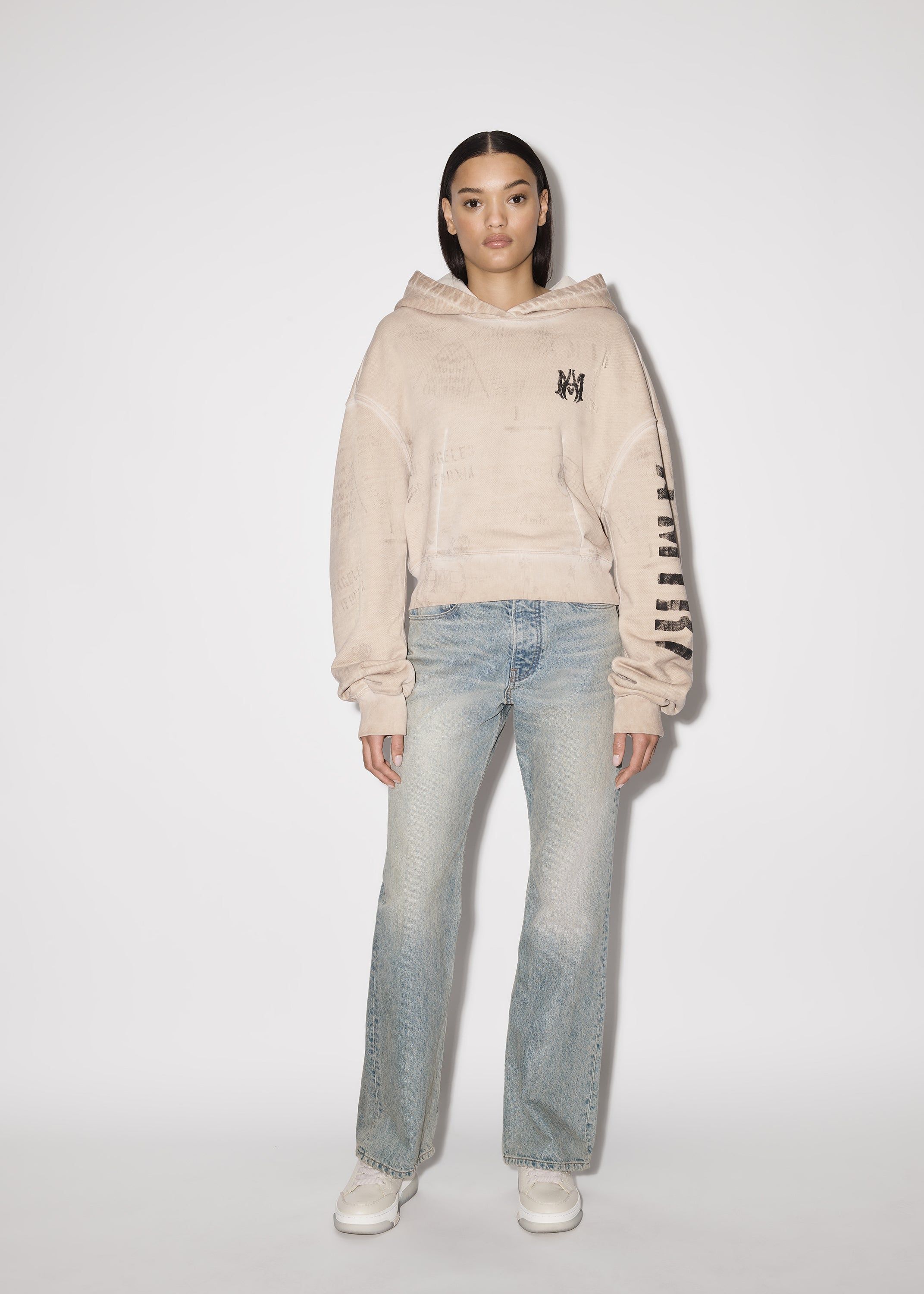 WOMEN - ARMY STENCIL HOODIE - Alabaster sold by AMIRI product image thumbnail 2