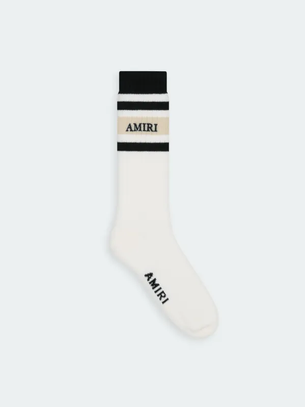 AMIRI STACK STRIPE CHUNKY SOCK - Birch sold by AMIRI