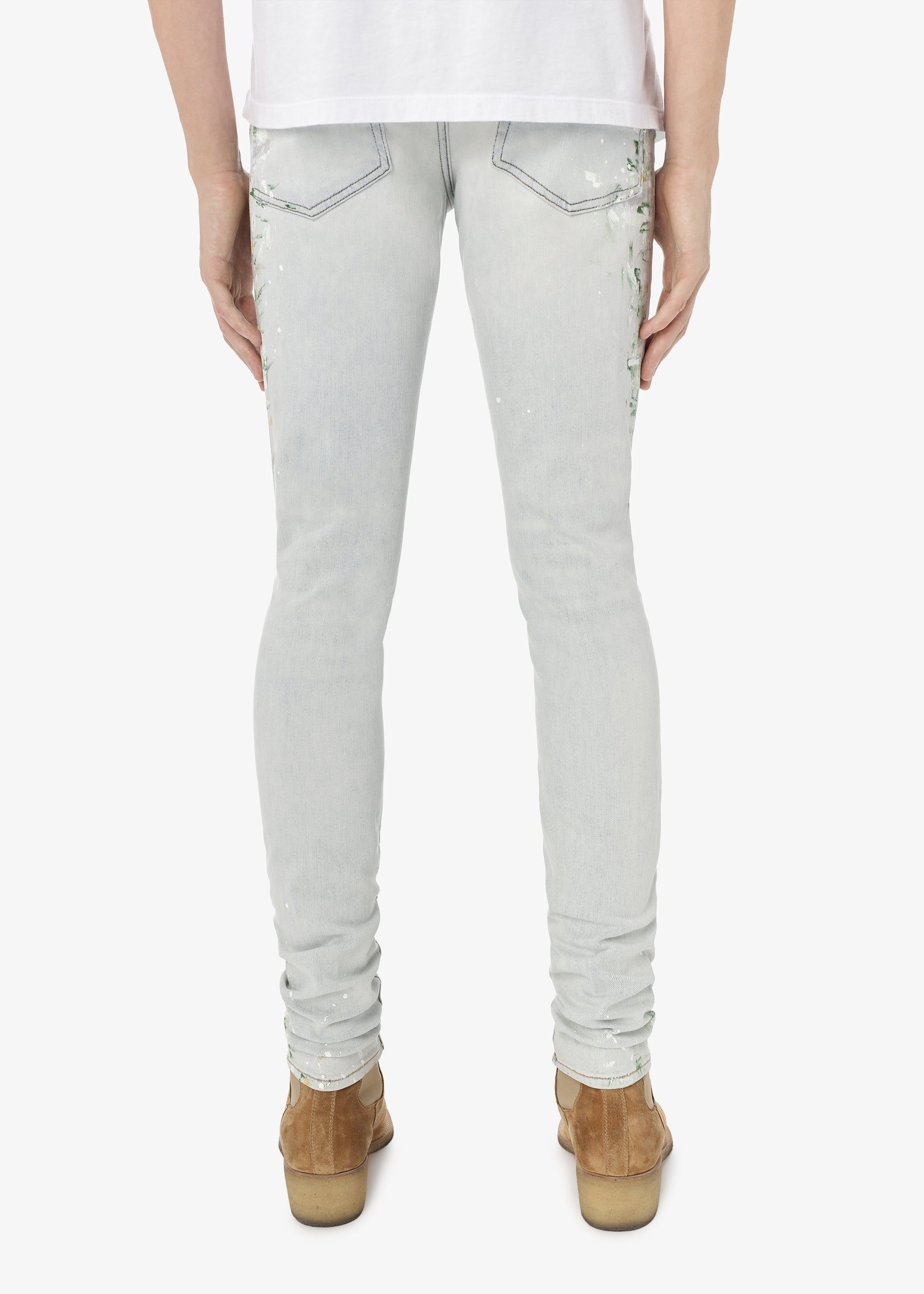 HAND PAINTED SLIT KNEE JEAN - VINTAGE SKY INDIGO sold by AMIRI product image thumbnail 4
