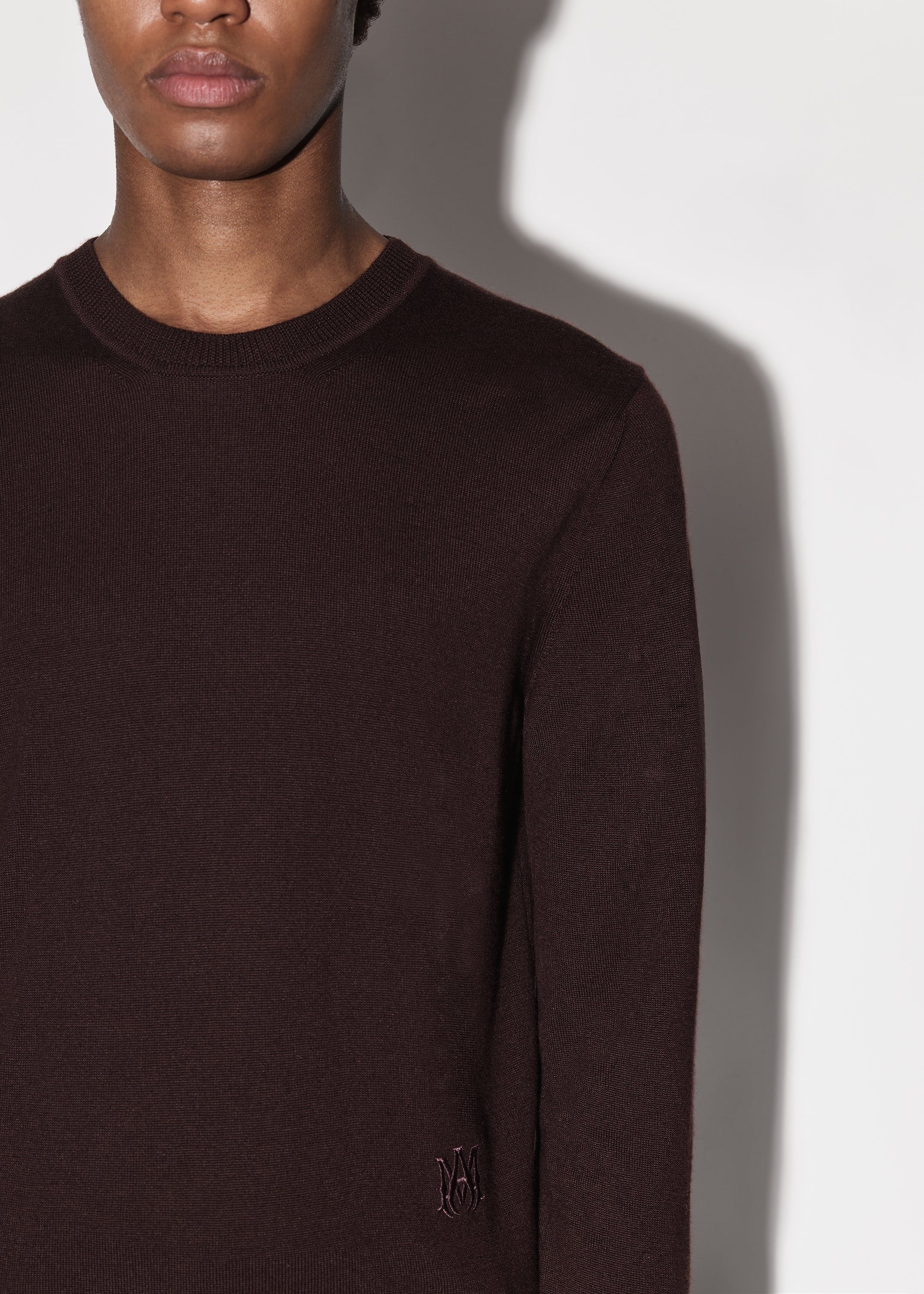 M.A. EMBROIDERED CREW - BROWN sold by AMIRI product image thumbnail 5