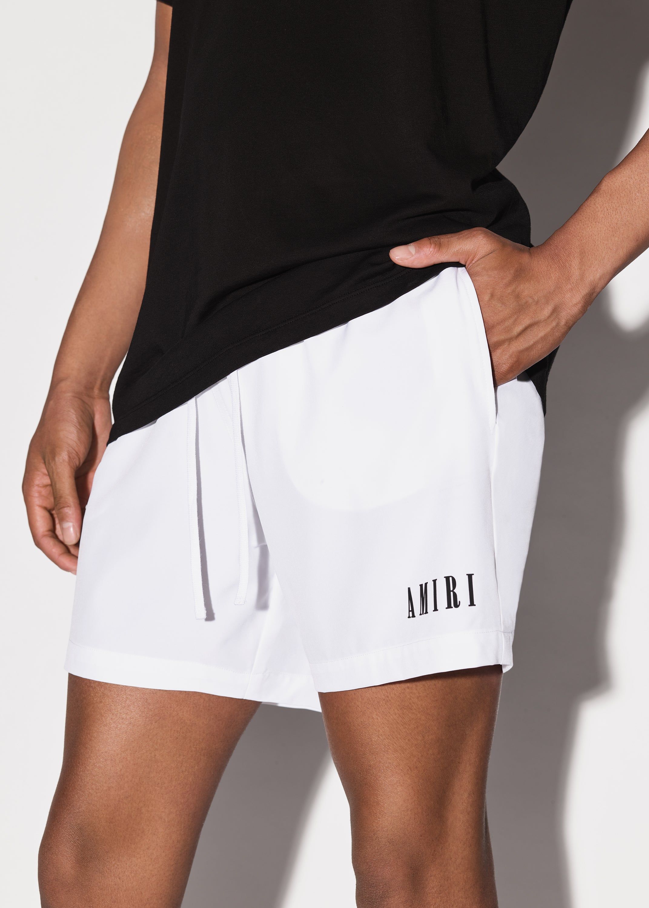 CORE LOGO SWIM TRUNKS - WHITE sold by AMIRI