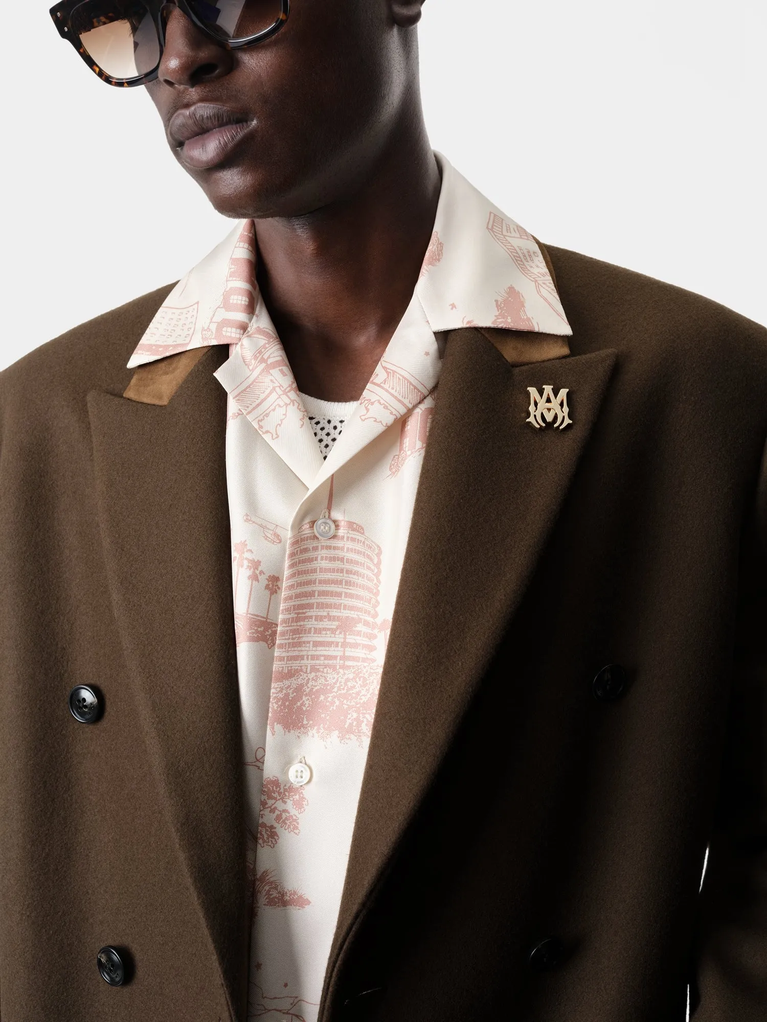 DOUBLE-BREASTED OVERCOAT - Dark Brown sold by AMIRI product image thumbnail 4