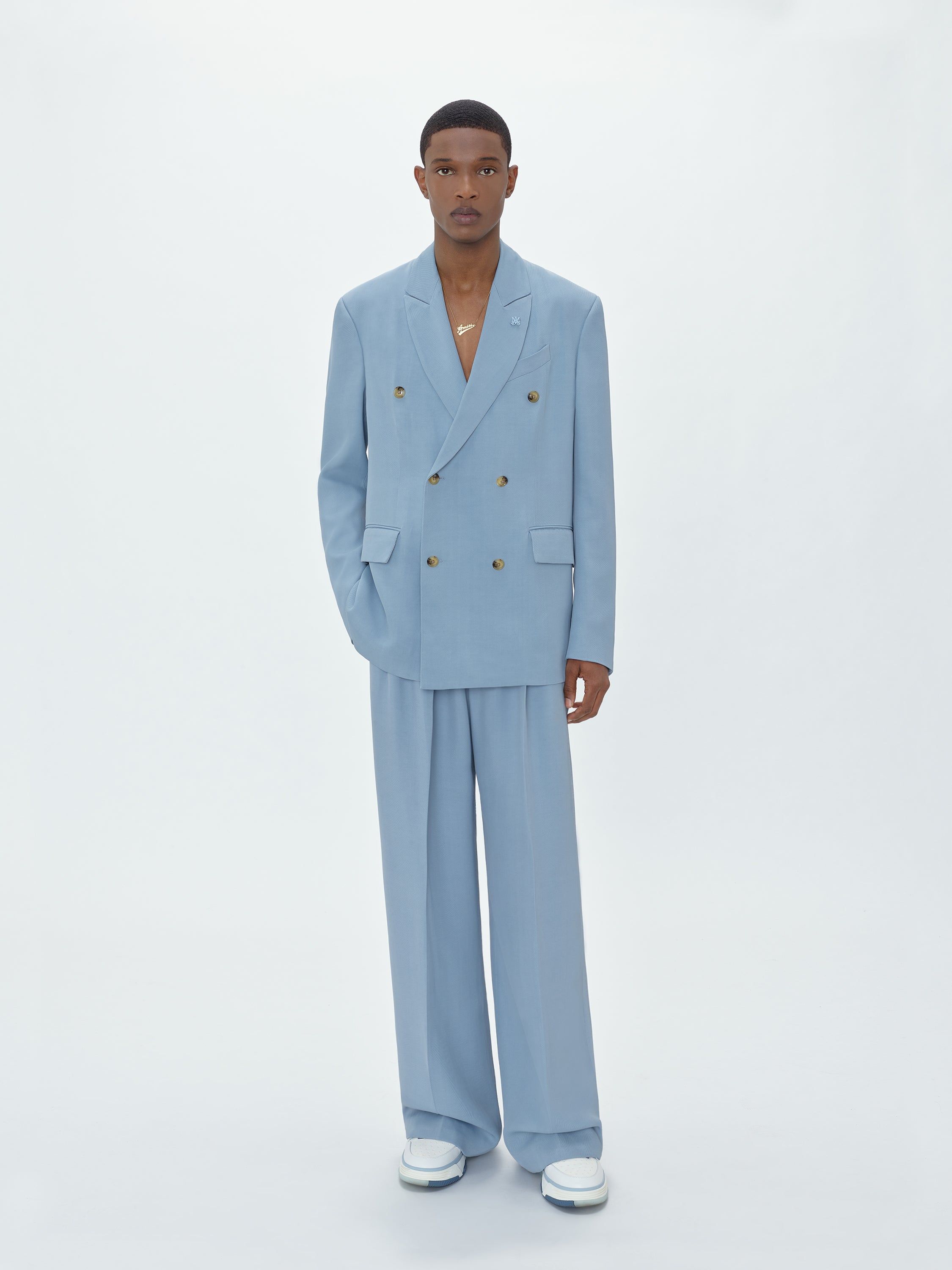 RELAXED DOUBLE BUTTON BLAZER - BABY BLUE sold by AMIRI product image thumbnail 2