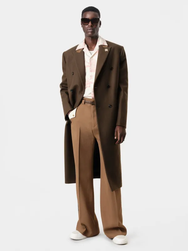 DOUBLE-BREASTED OVERCOAT - Dark Brown sold by AMIRI