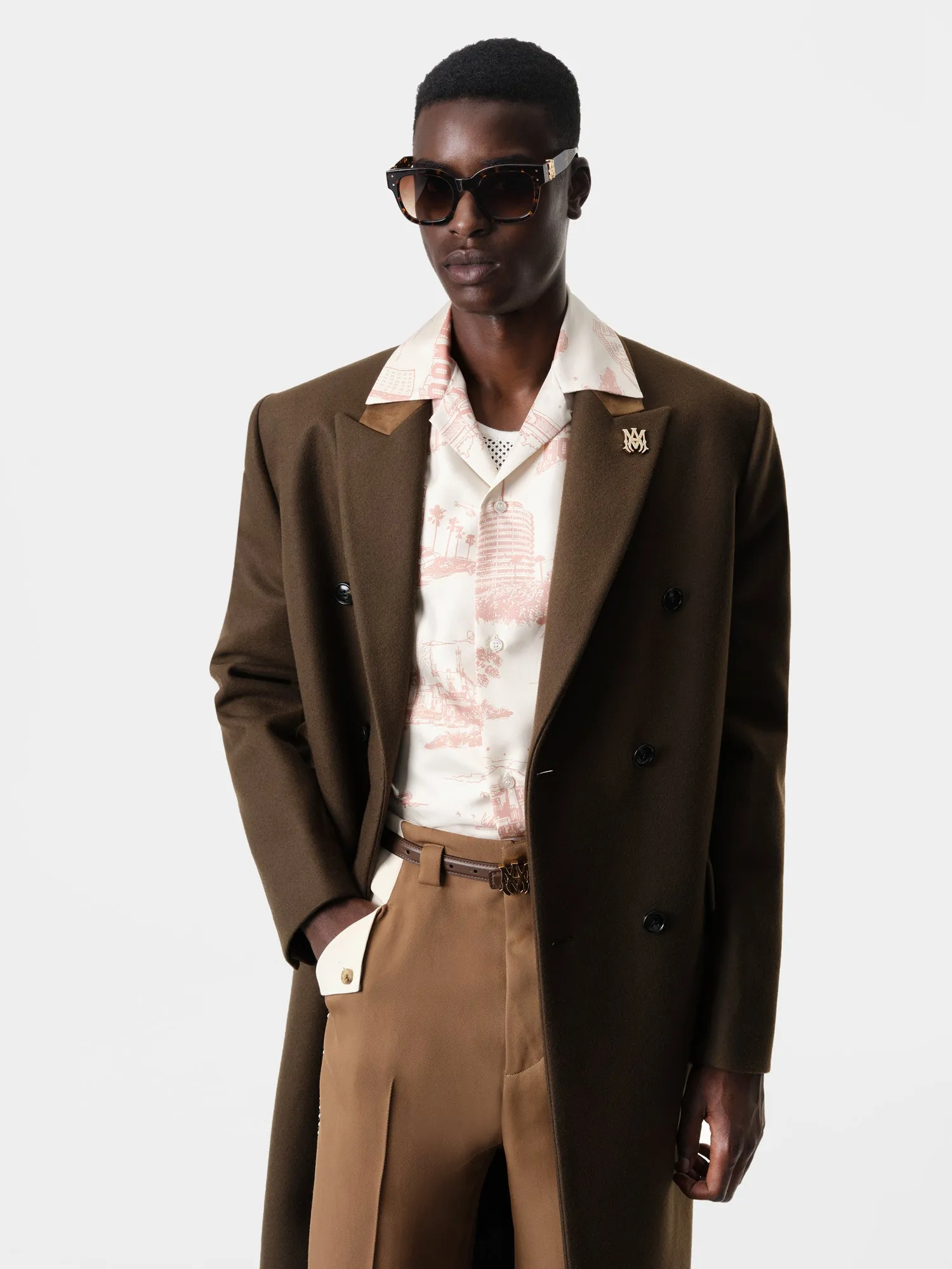 DOUBLE-BREASTED OVERCOAT - Dark Brown sold by AMIRI product image thumbnail 2