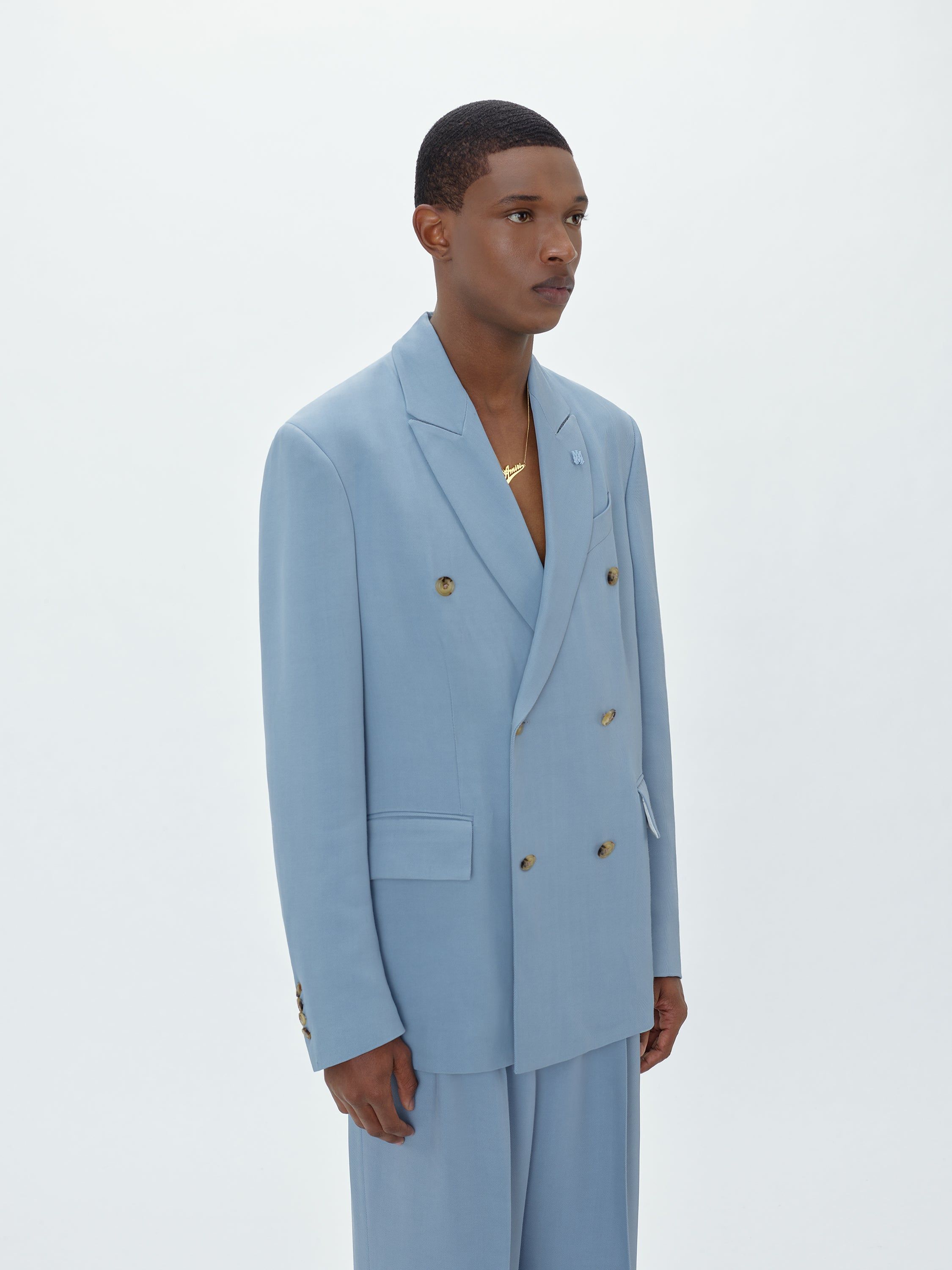 RELAXED DOUBLE BUTTON BLAZER - BABY BLUE sold by AMIRI product image thumbnail 3