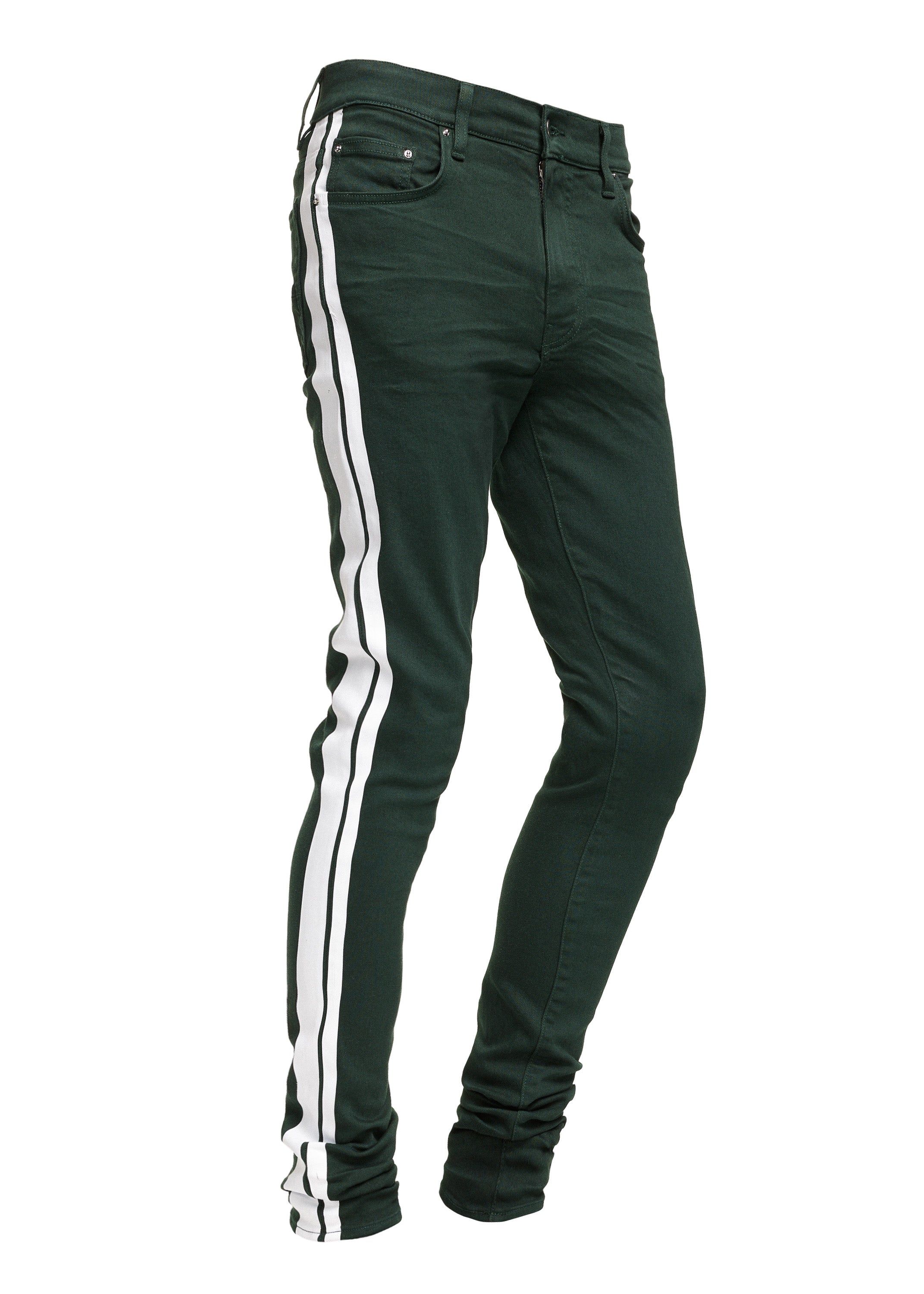 Stack Track Jean Green/White sold by AMIRI