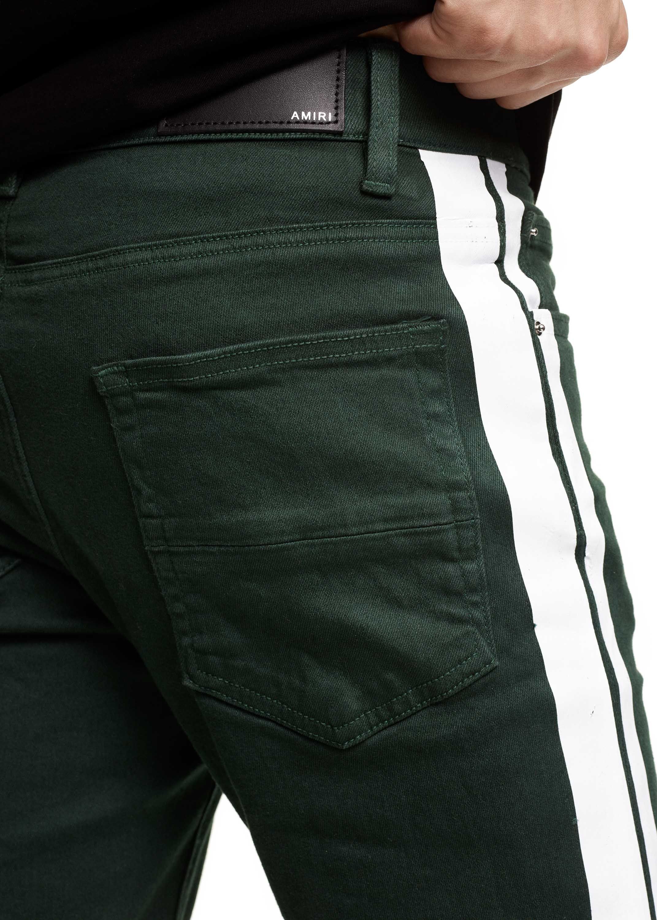 Stack Track Jean Green/White sold by AMIRI product image thumbnail 5