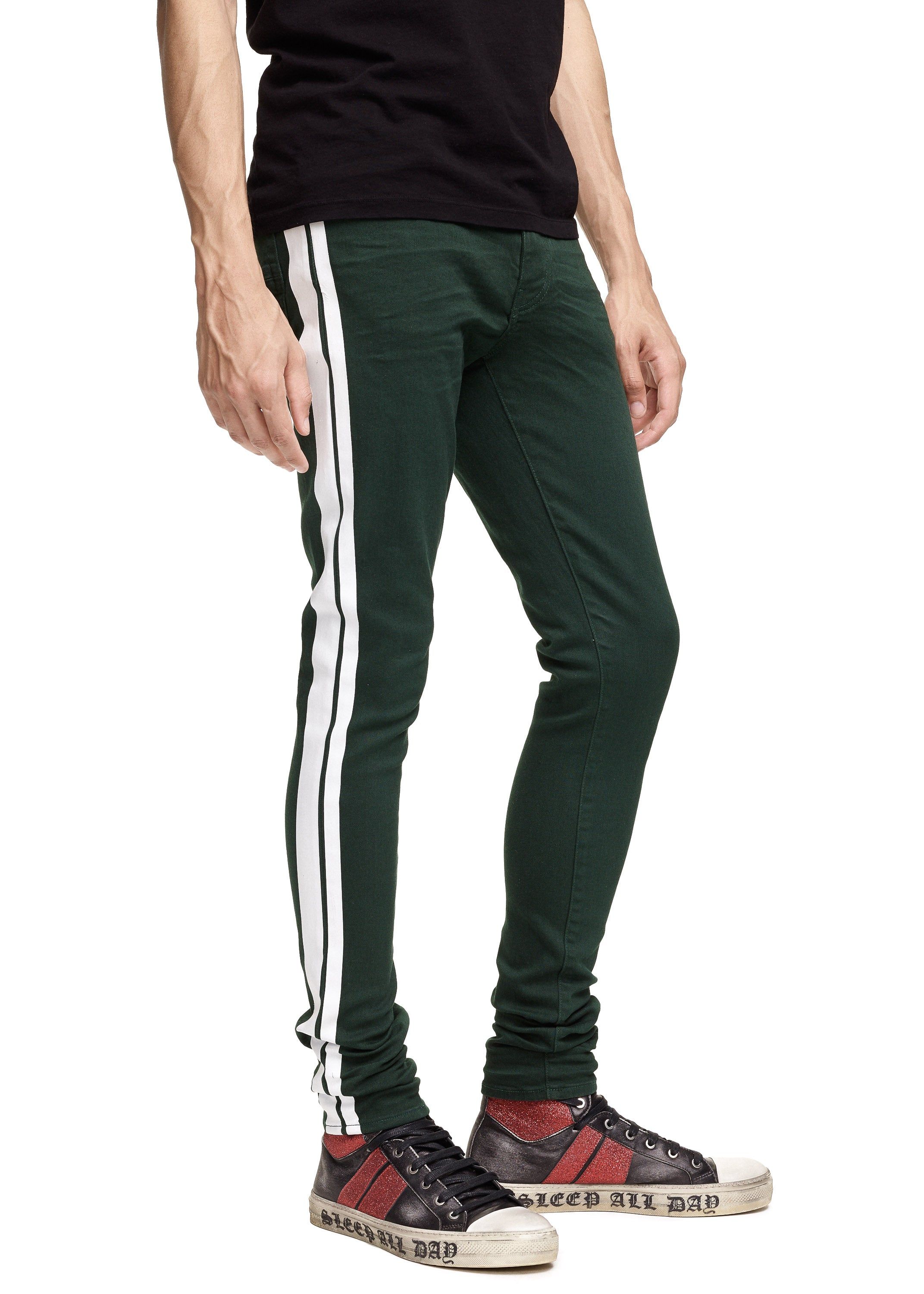 Stack Track Jean Green/White sold by AMIRI product image thumbnail 3
