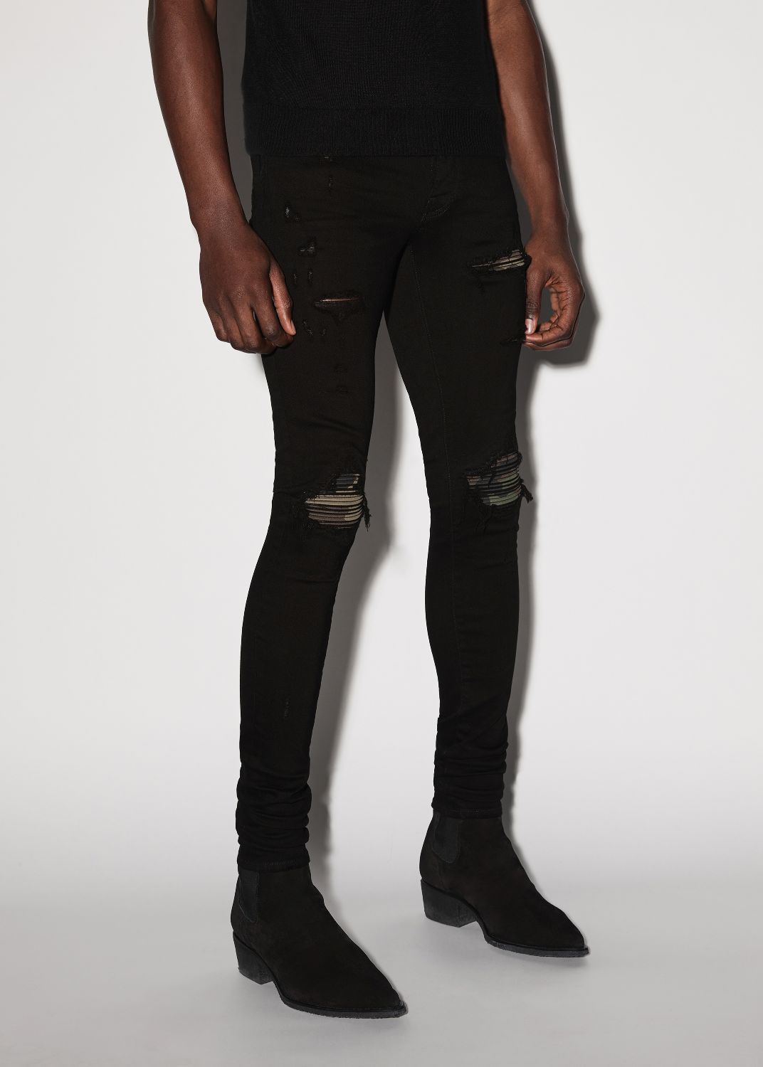 LEATHER CAMO MX1 - AGED BLACK sold by AMIRI product image thumbnail 3