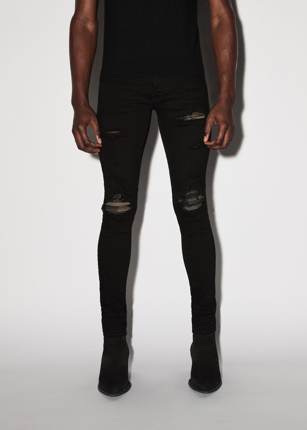 LEATHER CAMO MX1 - AGED BLACK sold by AMIRI product image thumbnail 2