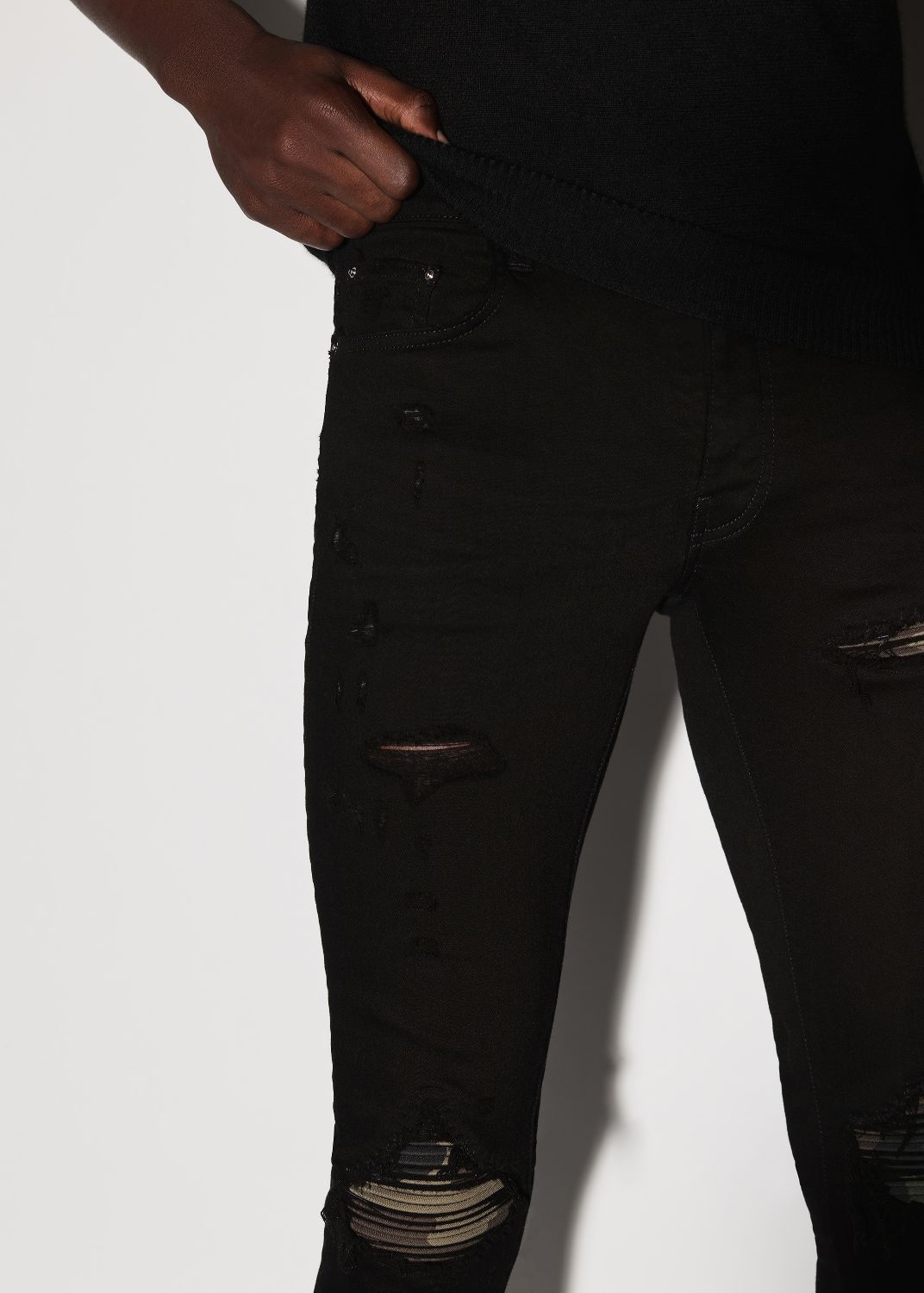 LEATHER CAMO MX1 - AGED BLACK sold by AMIRI product image thumbnail 5