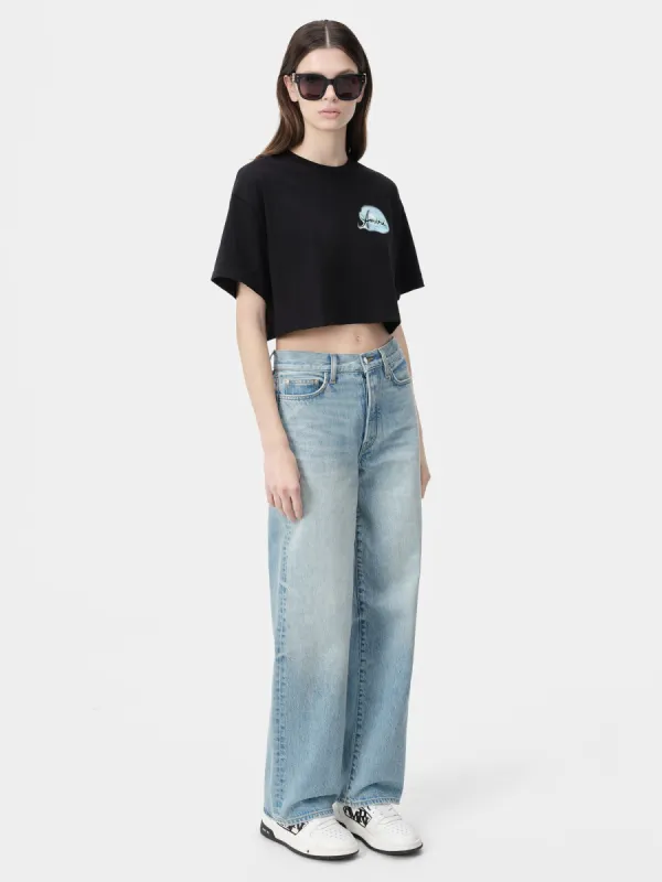 WOMEN - WOMEN'S AMIRI PARADISE AIRBRUSH TEE - Black sold by AMIRI