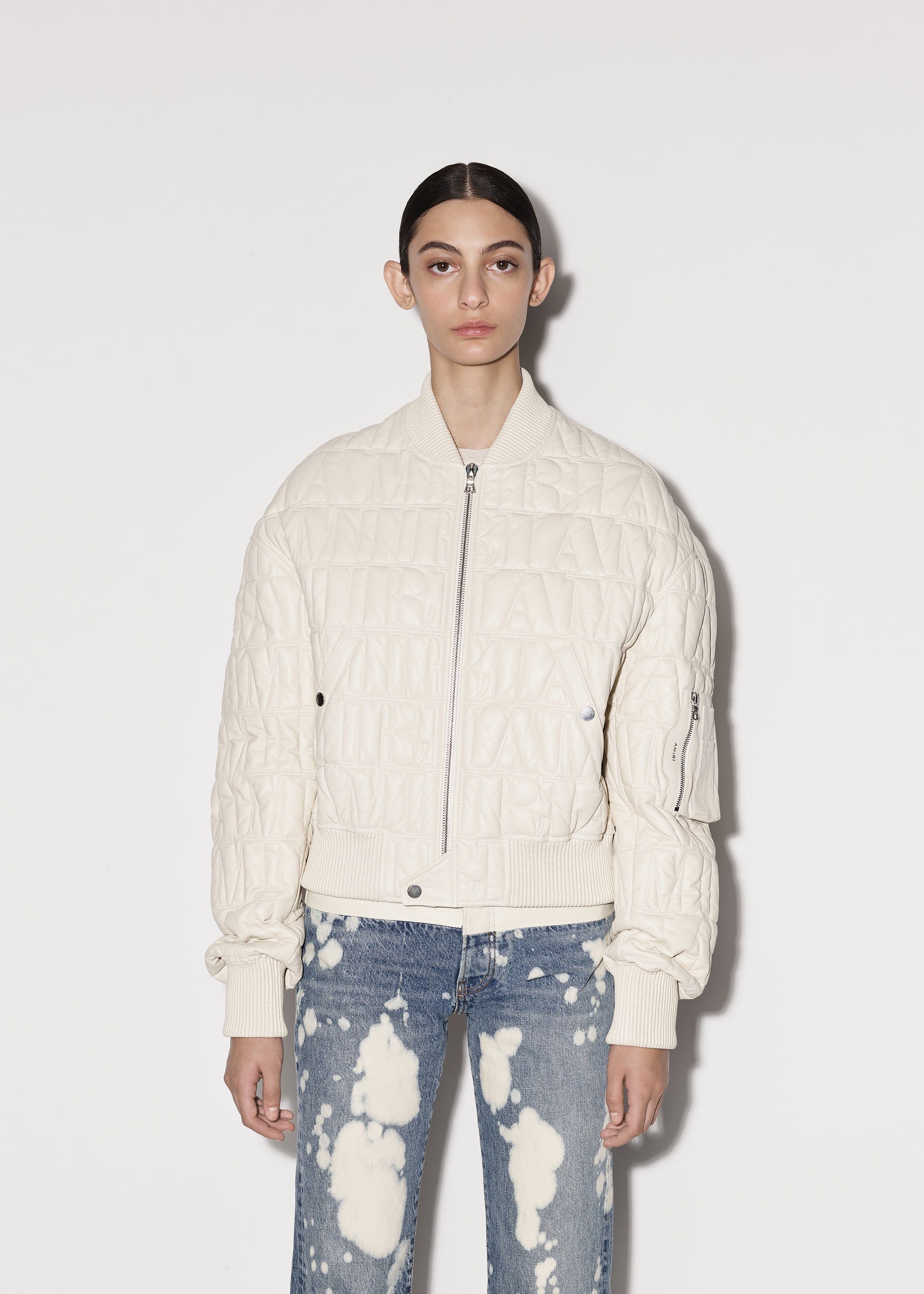 WOMEN - AMIRI BOMBER JACKET - ALABASTER sold by AMIRI product image thumbnail 4