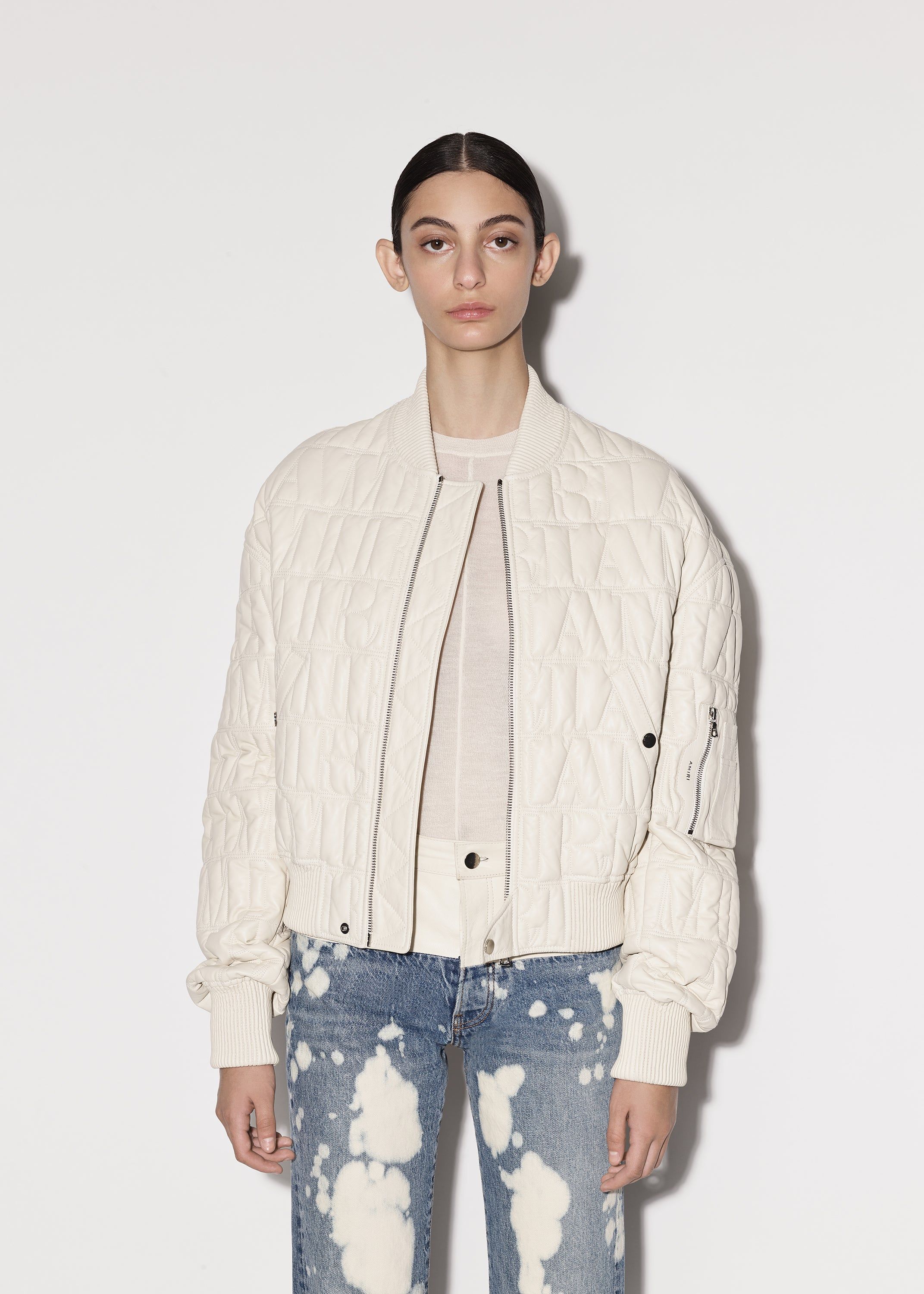 WOMEN - AMIRI BOMBER JACKET - ALABASTER sold by AMIRI product image thumbnail 5