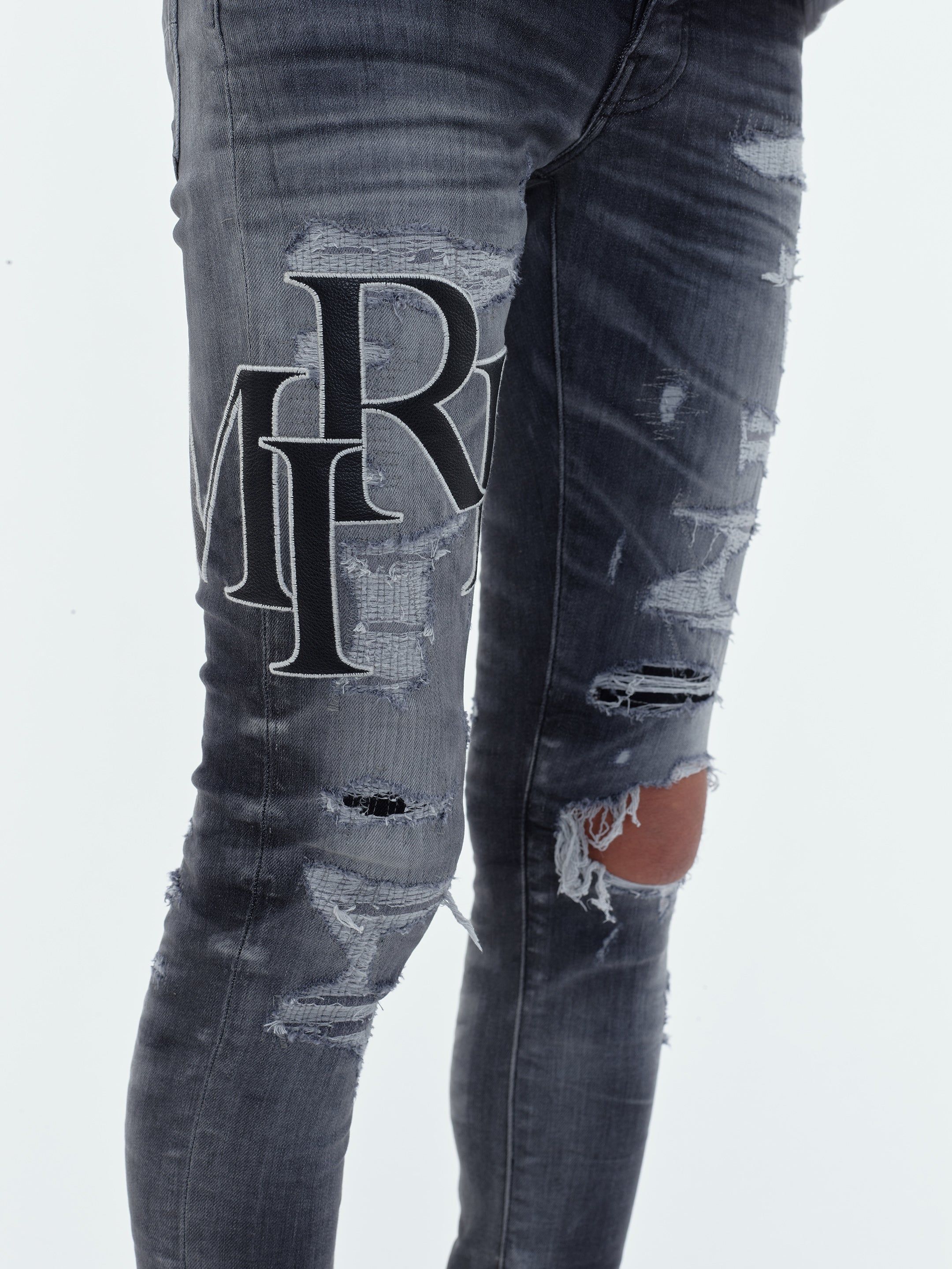 STAGGERED LOGO JEAN - STORM GREY sold by AMIRI product image thumbnail 9