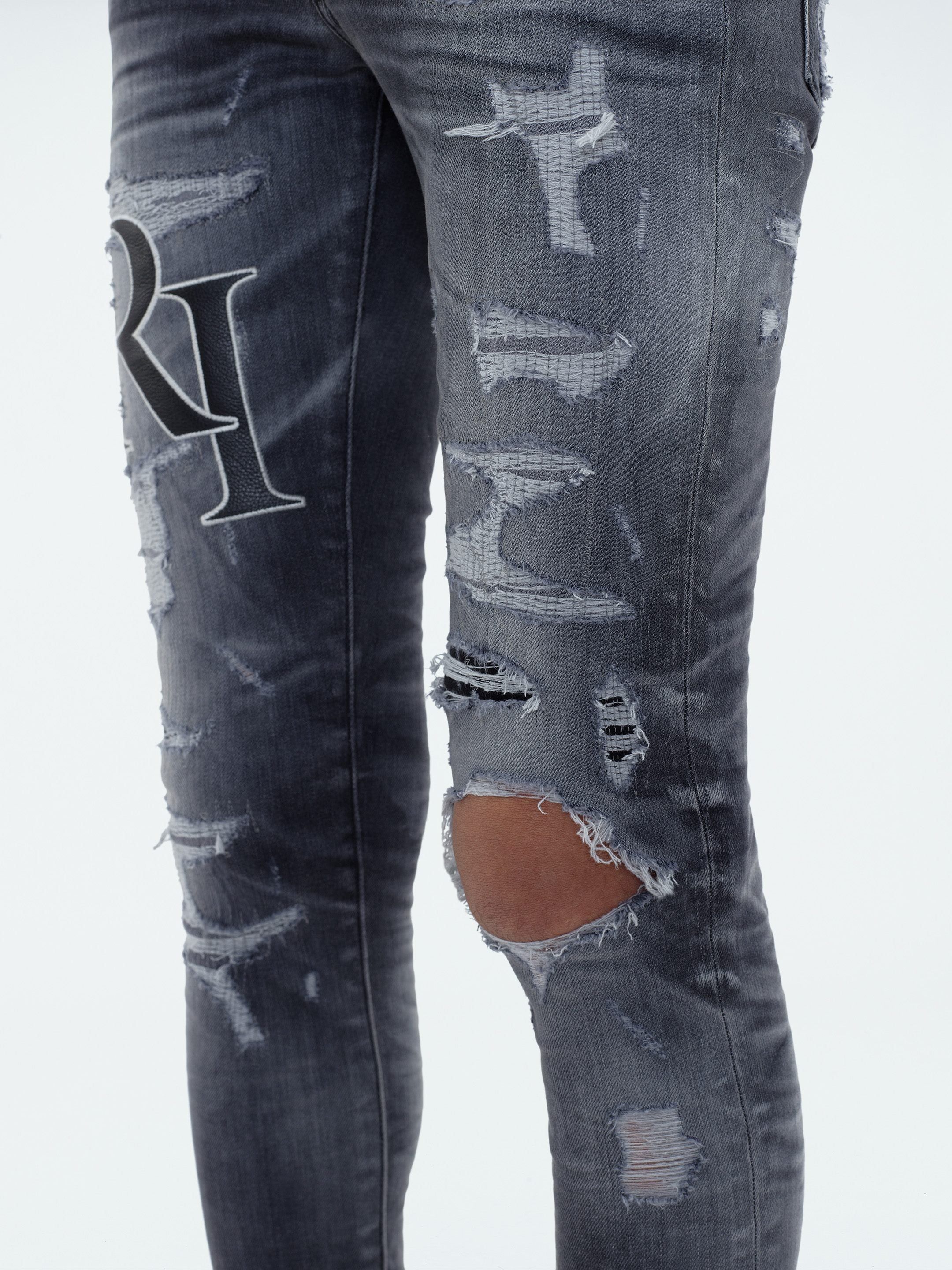 STAGGERED LOGO JEAN - STORM GREY sold by AMIRI product image thumbnail 8