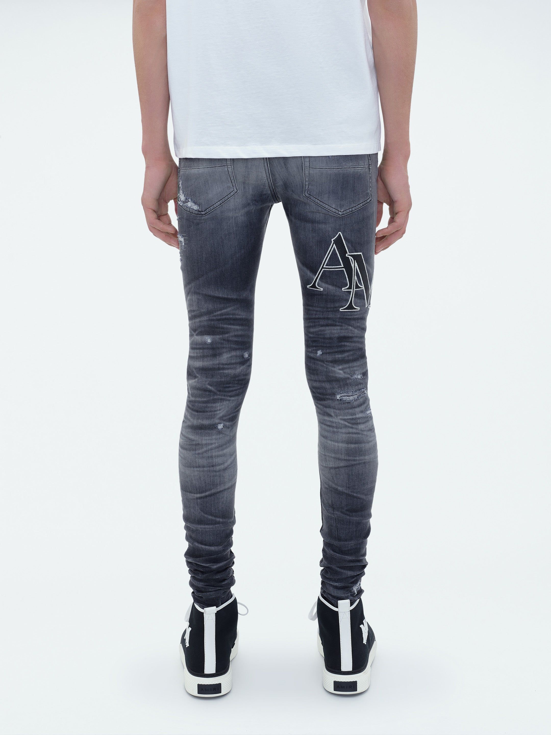 STAGGERED LOGO JEAN - STORM GREY sold by AMIRI product image thumbnail 5
