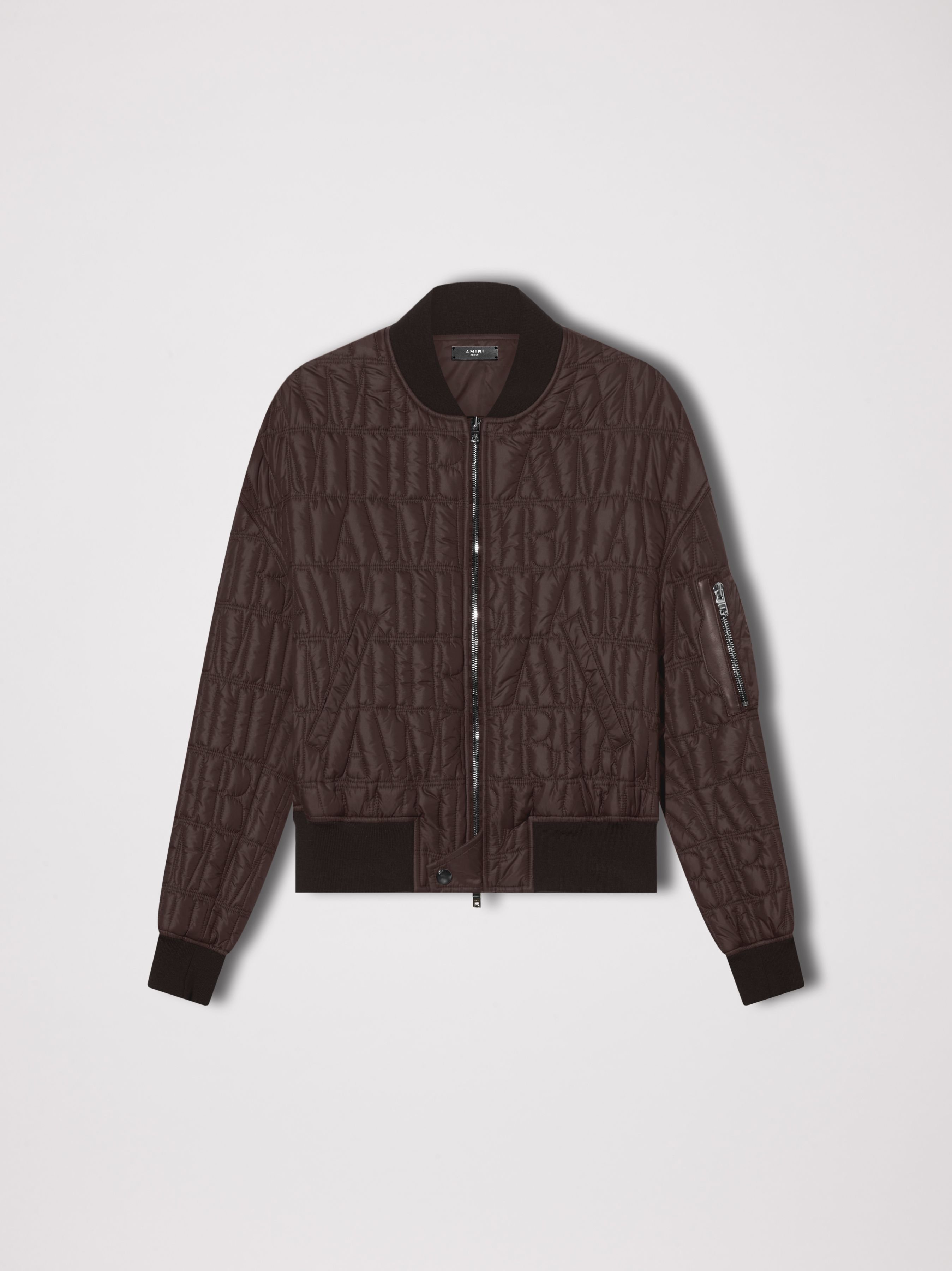 WOMEN - QUILTED AMIRI DOWN BOMBER - BROWN sold by AMIRI