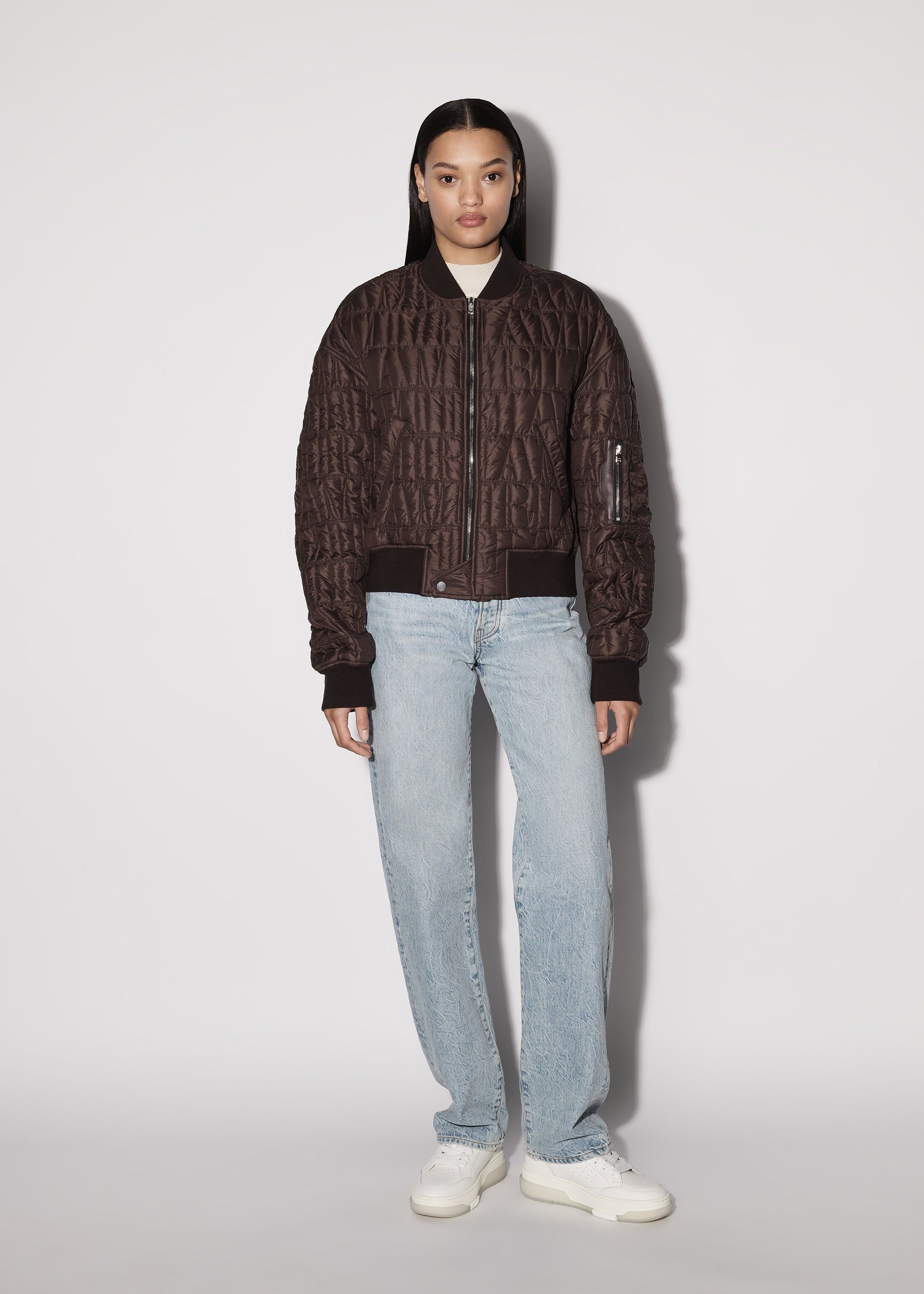 WOMEN - QUILTED AMIRI DOWN BOMBER - BROWN sold by AMIRI product image thumbnail 2