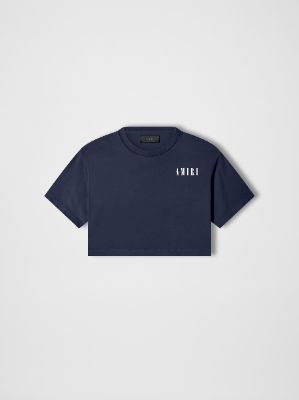 WOMEN - CROPPED TEE - NAVY sold by AMIRI