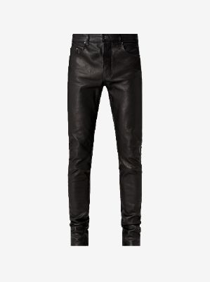 5 Pocket Leather Pant - Black sold by AMIRI