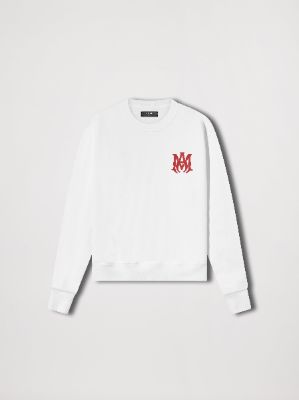 MA LOGO CREW - WHITE / RED made by AMIRI