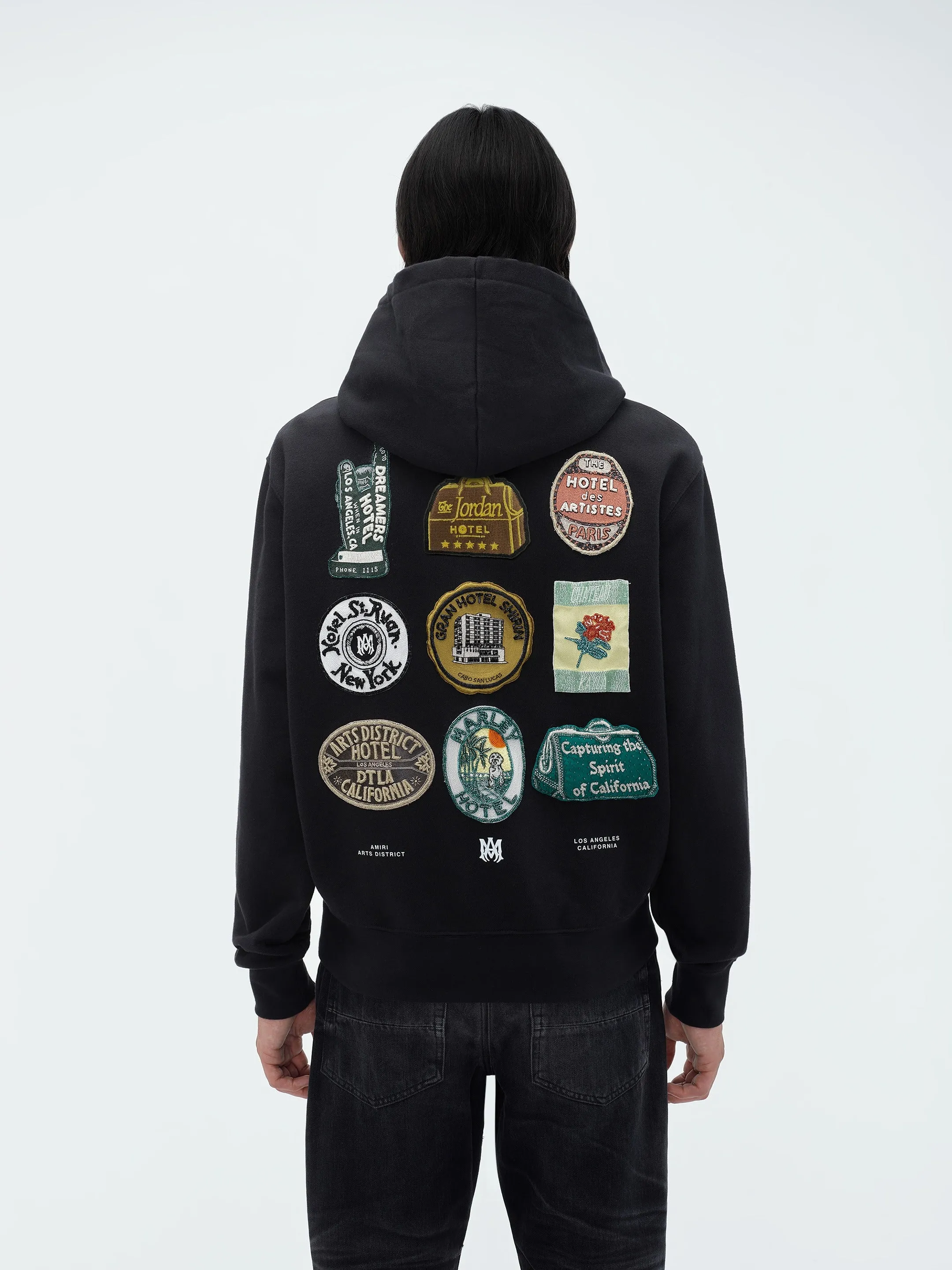 HOTEL AMIRI ZIP HOODIE - Black sold by AMIRI product image thumbnail 5