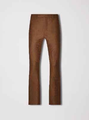 WOOL FLANNEL FLARE PANTS - CAMEL sold by AMIRI