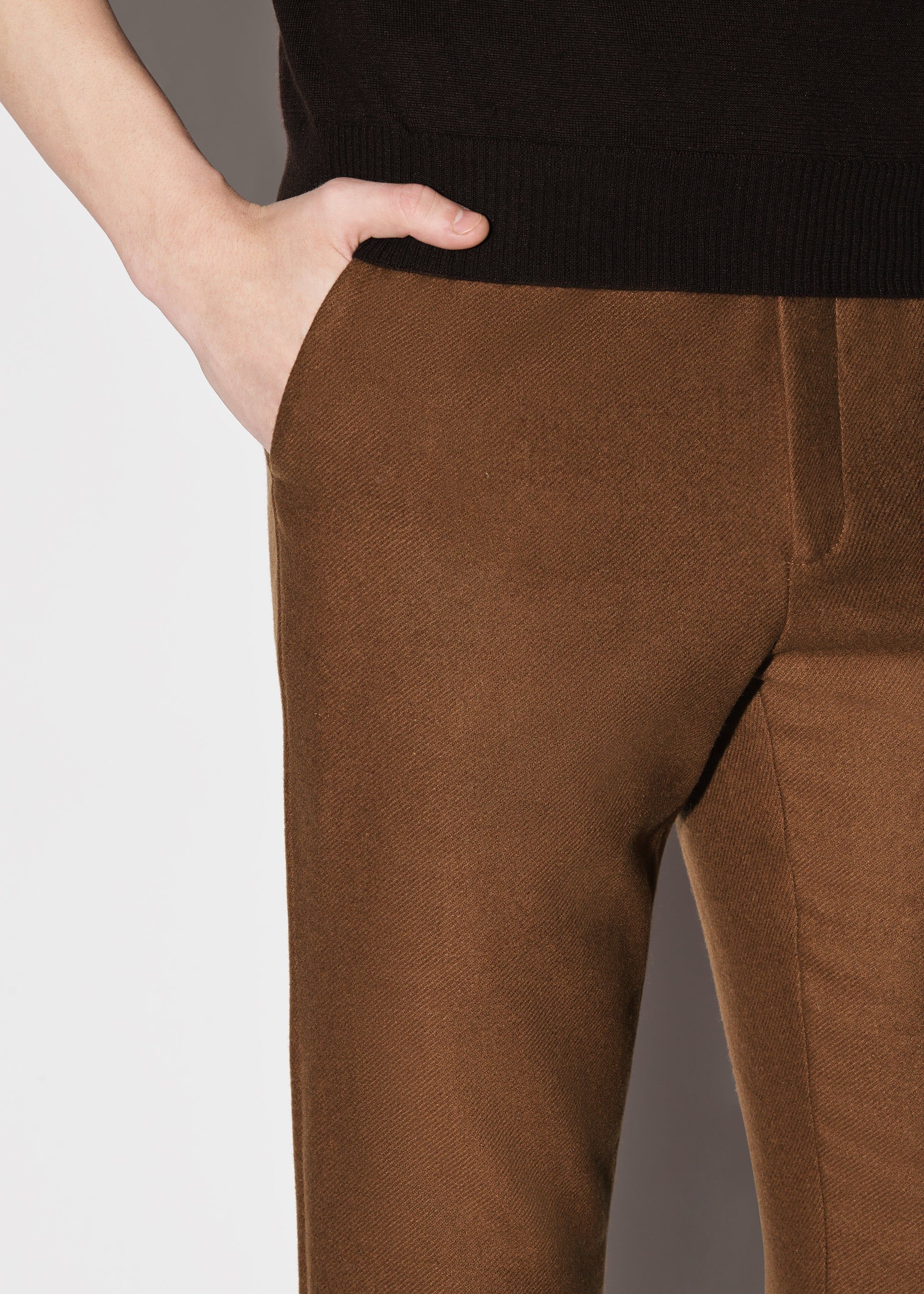 WOOL FLANNEL FLARE PANTS - CAMEL sold by AMIRI product image thumbnail 5