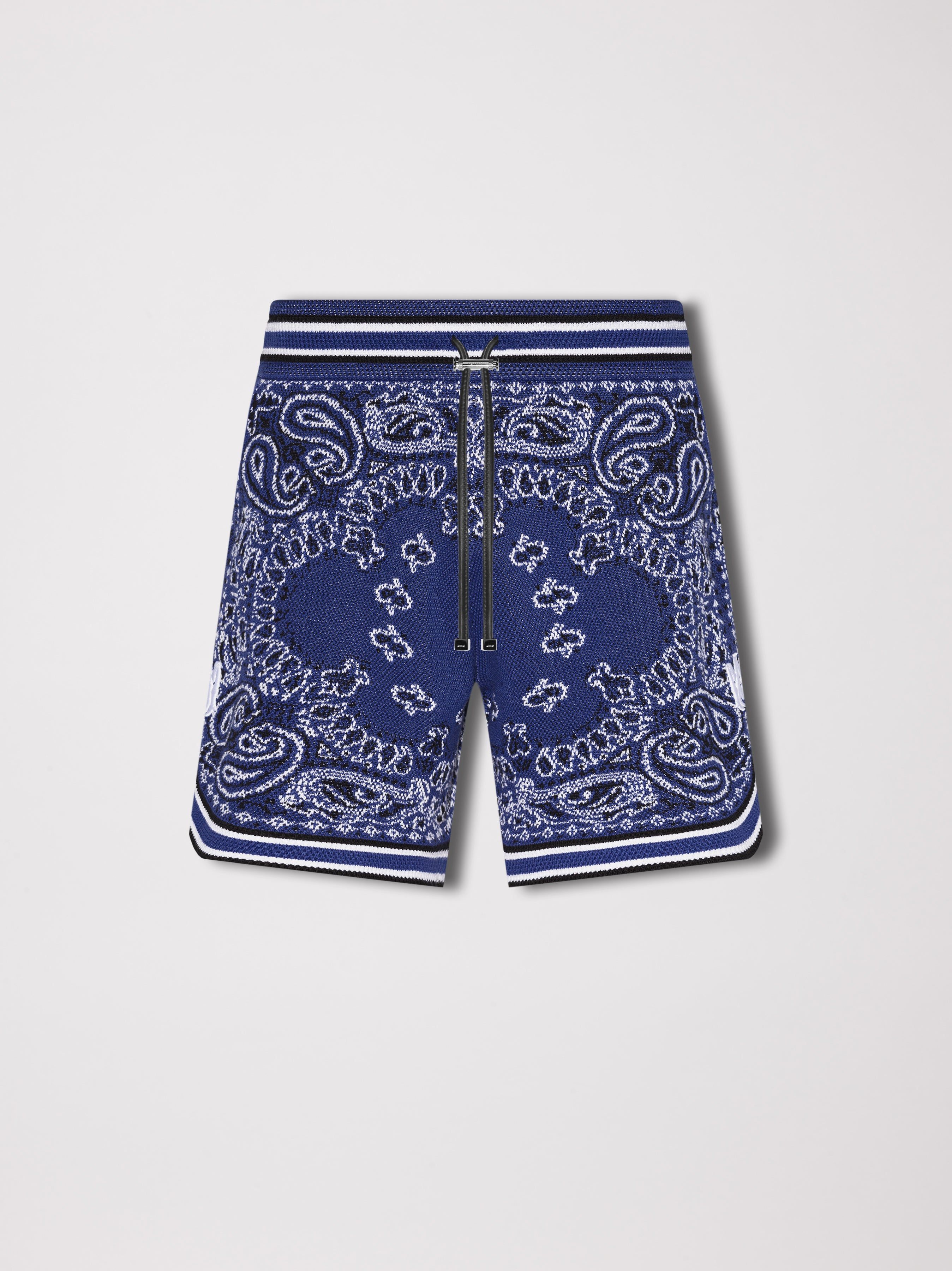 BANDANA B-BALL SHORTS - BLUE / BLACK sold by AMIRI