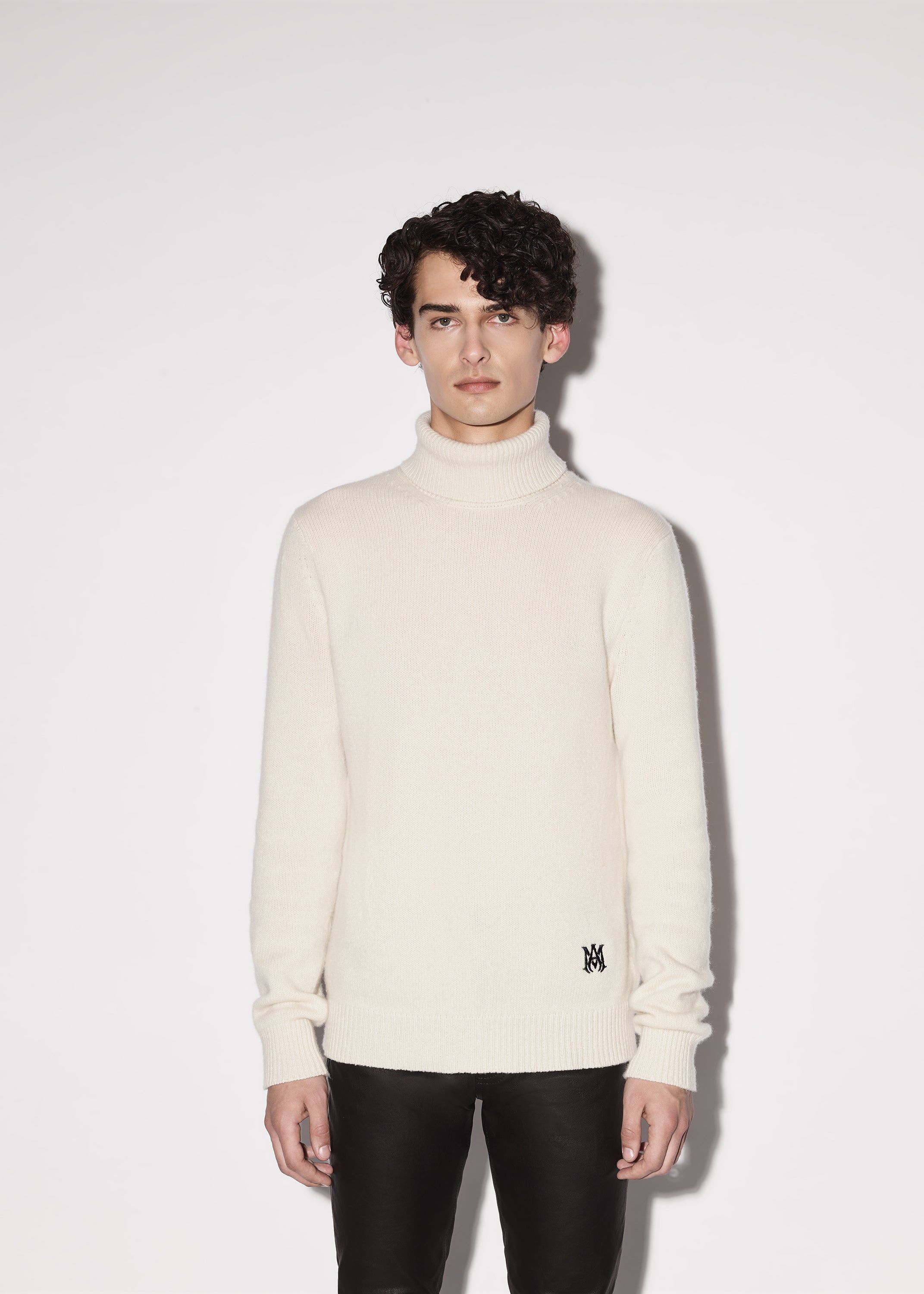 CASHMERE FUNNEL NECK SWEATER - IVORY sold by AMIRI product image thumbnail 2