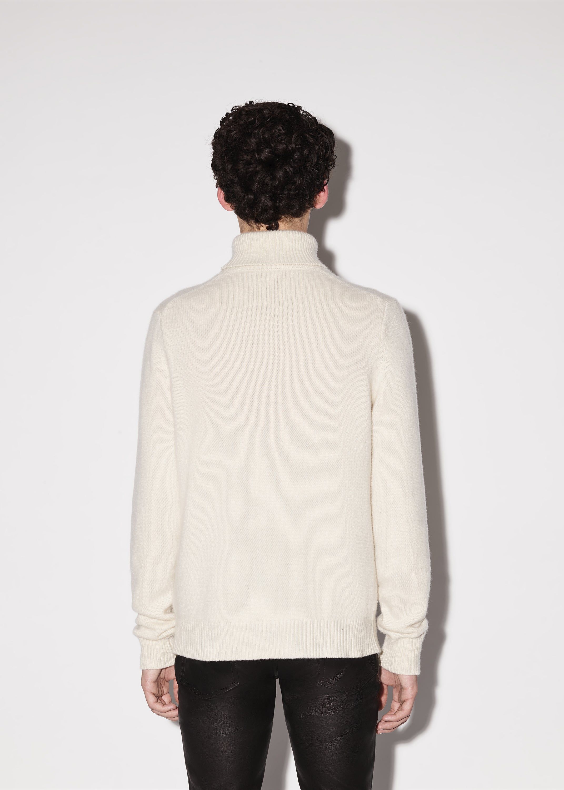 CASHMERE FUNNEL NECK SWEATER - IVORY sold by AMIRI product image thumbnail 4
