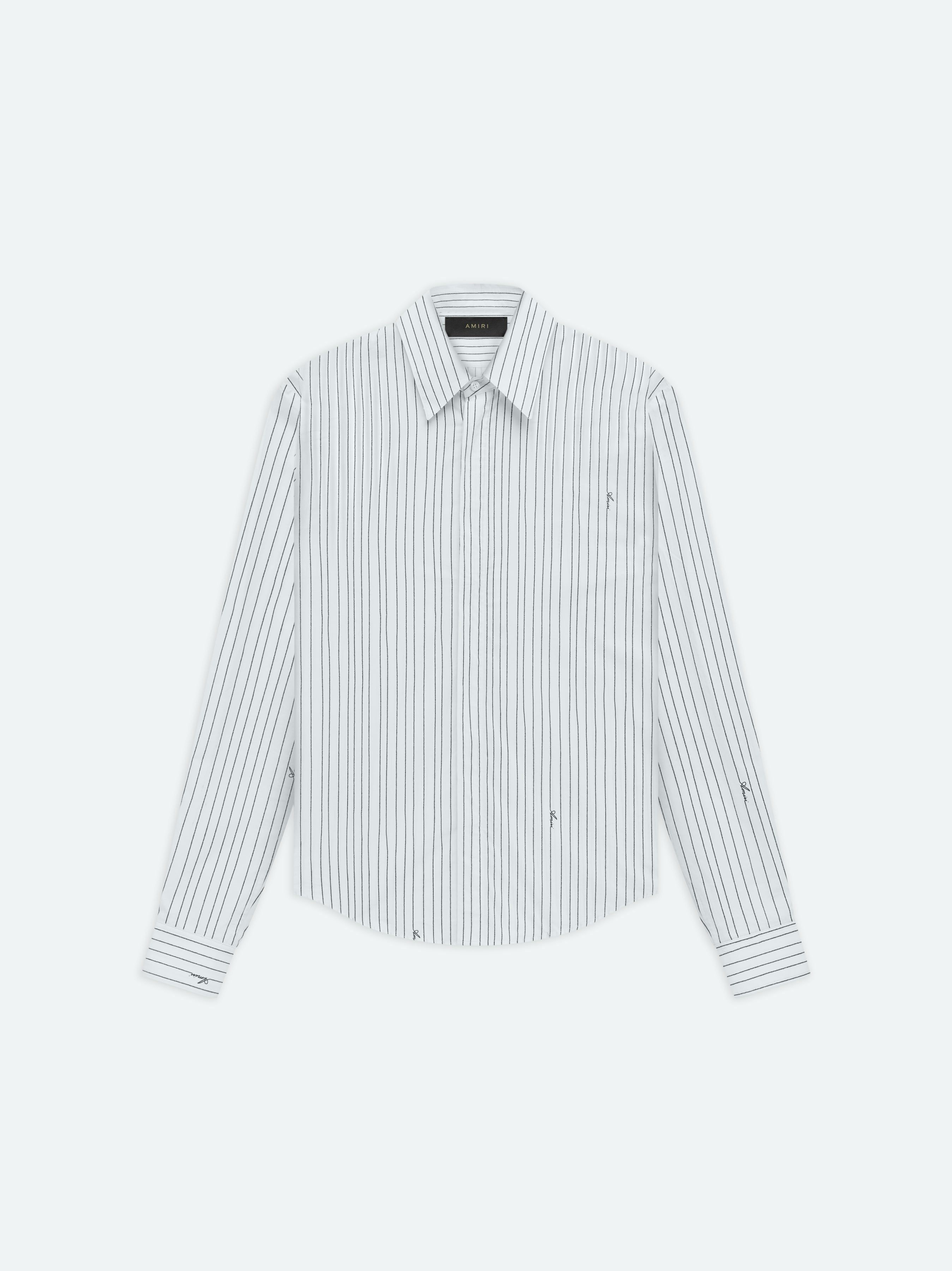 AMIRI SCRIPT POPLIN SHIRT - WHITE sold by AMIRI