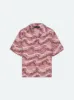 WAVY EMBELLISHED BOWLING SHIRT - Copper Brown sold by AMIRI