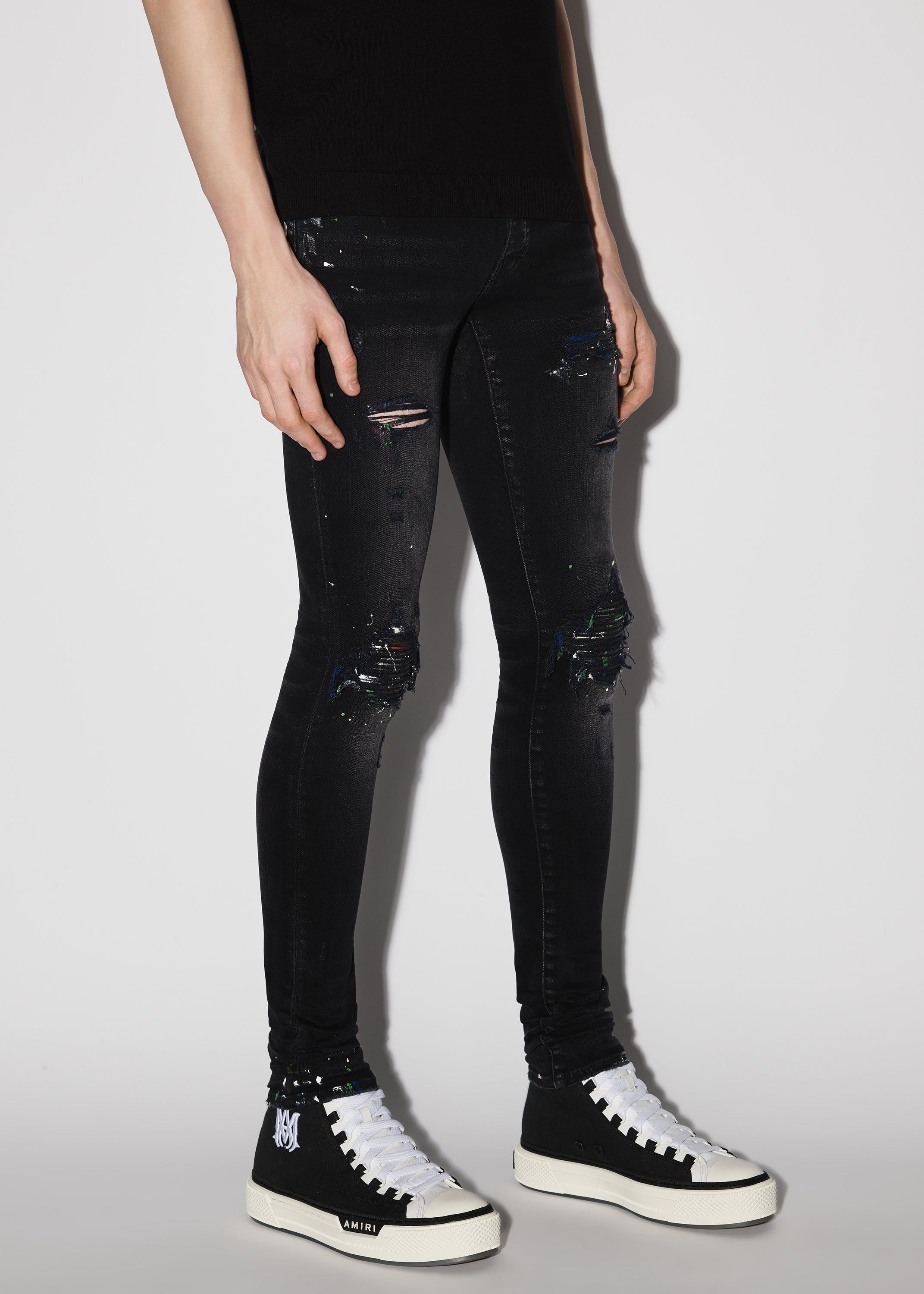 PAINT SPLATTER MX1 - AGED BLACK sold by AMIRI product image thumbnail 3