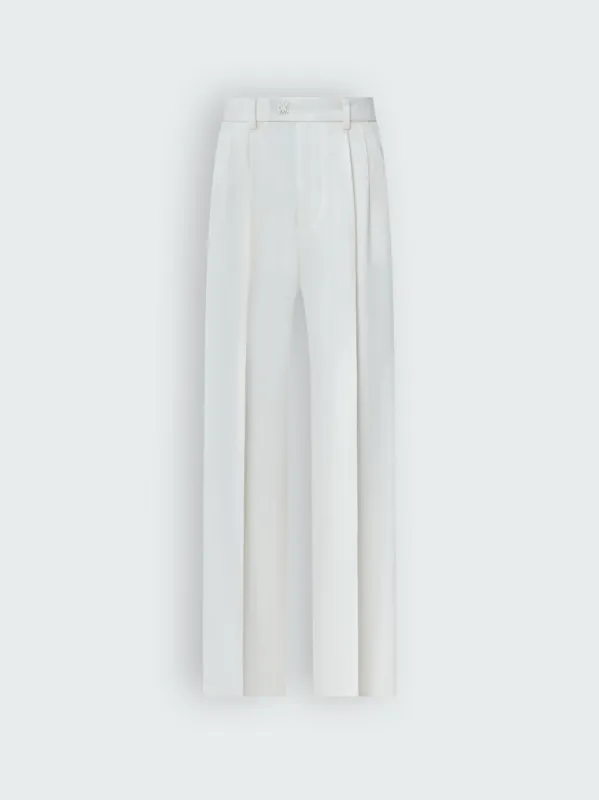 WOMEN -  DOUBLE PLEATED TROUSERS - ALABASTER sold by AMIRI