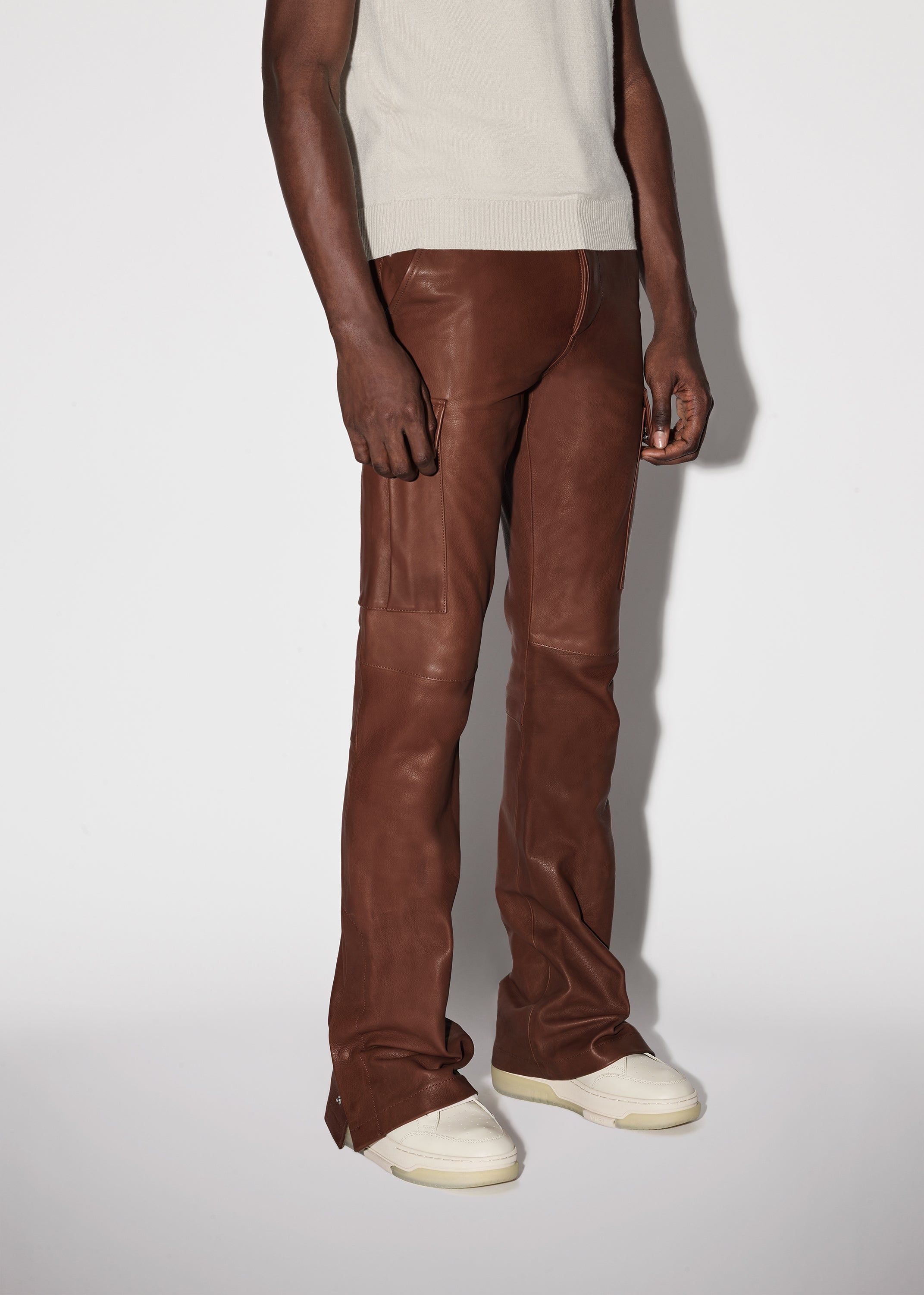 LEATHER CARGO FLARE - BROWN sold by AMIRI product image thumbnail 3