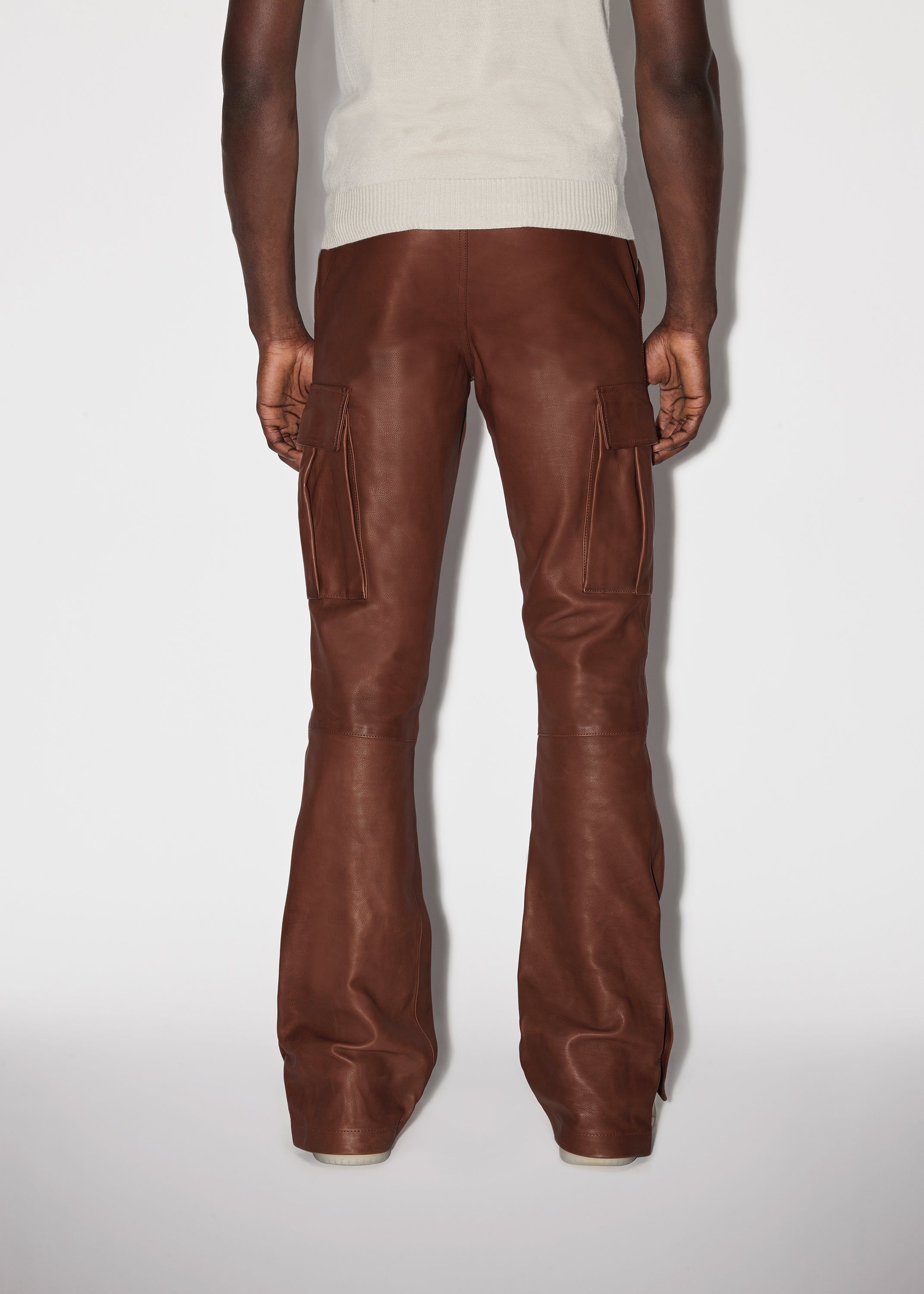 LEATHER CARGO FLARE - BROWN sold by AMIRI product image thumbnail 4
