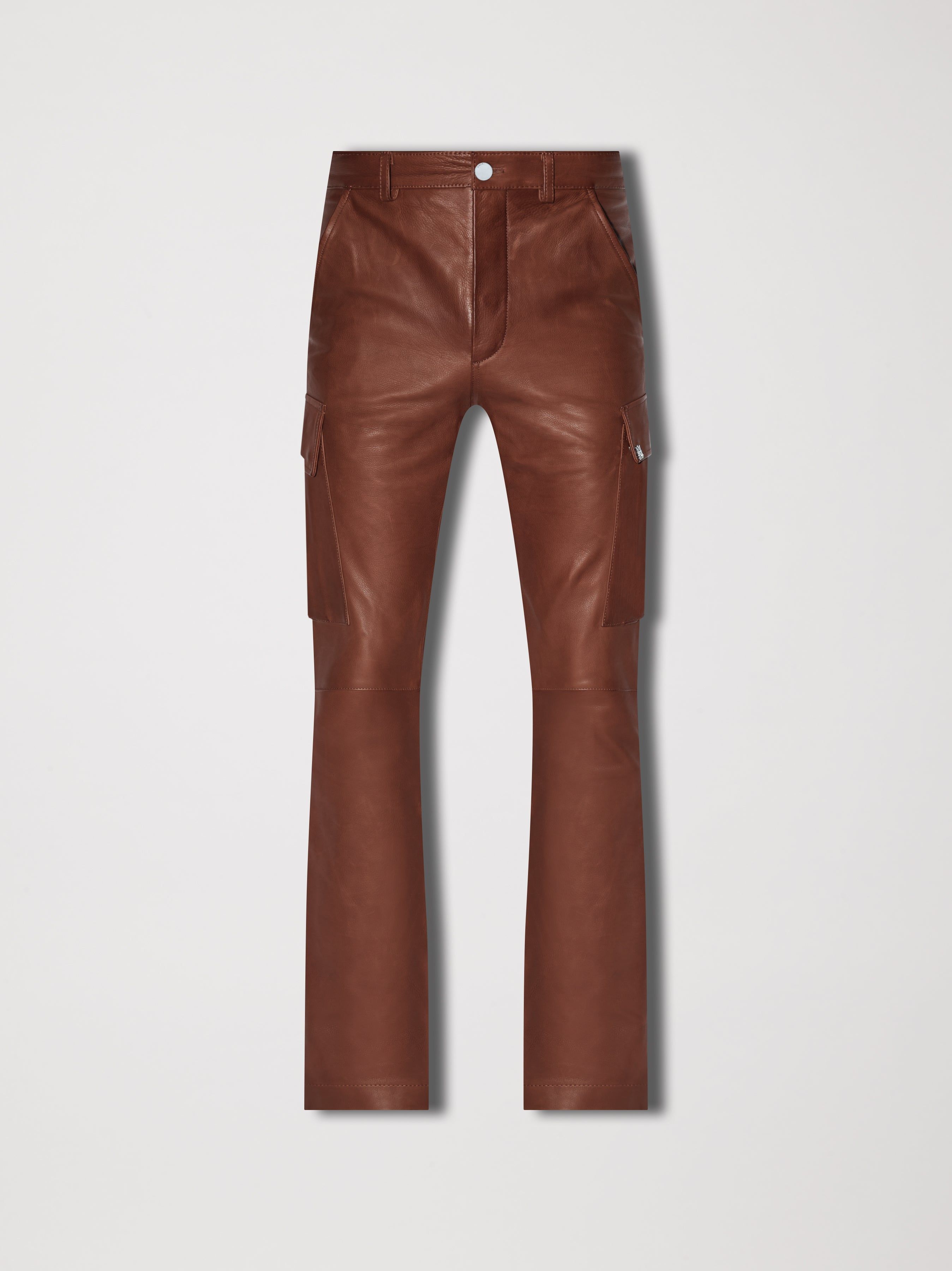 LEATHER CARGO FLARE - BROWN sold by AMIRI
