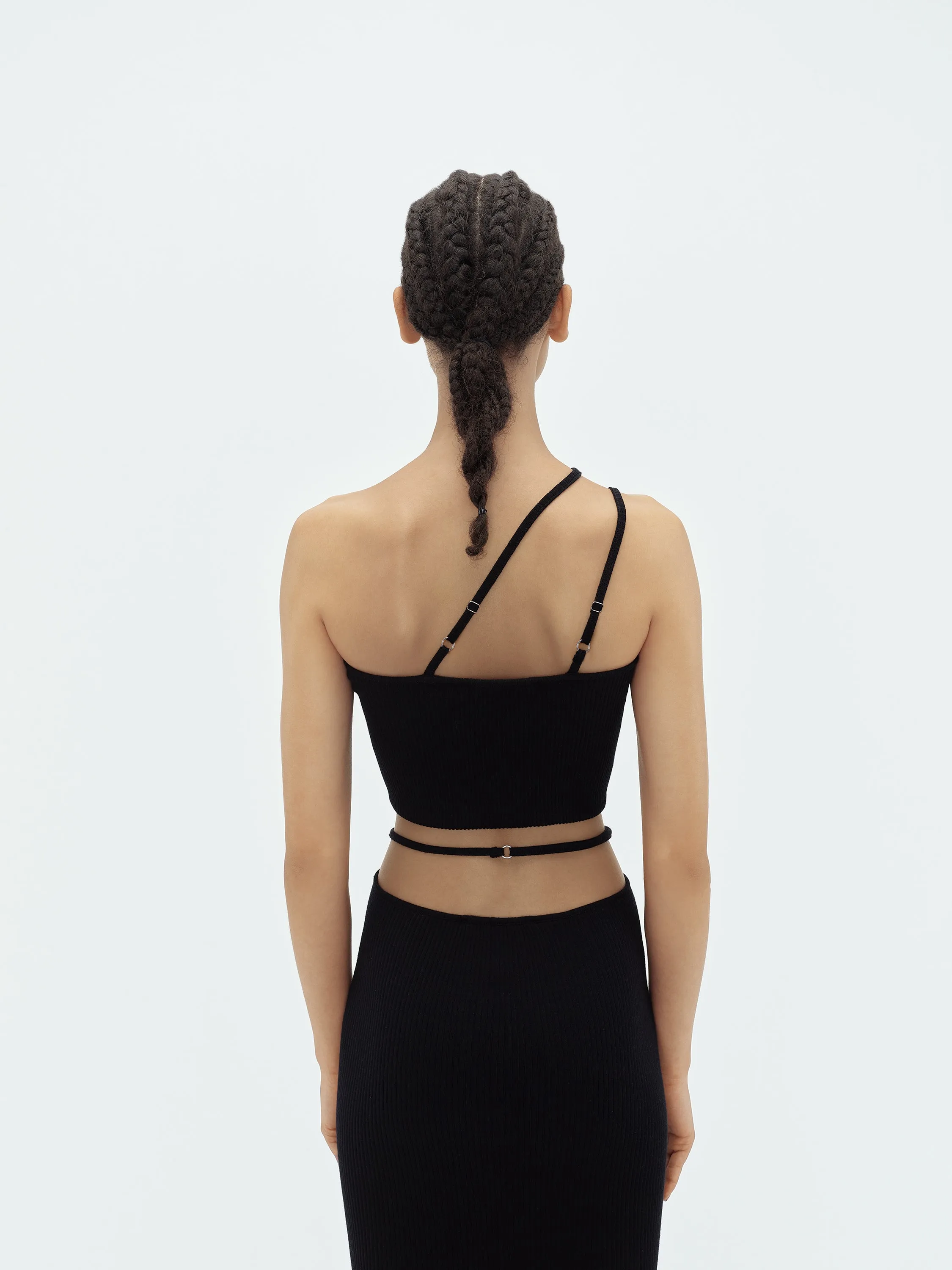 WOMEN - VERTICAL AMIRI ASYMMETRIC TOP - Black sold by AMIRI product image thumbnail 5