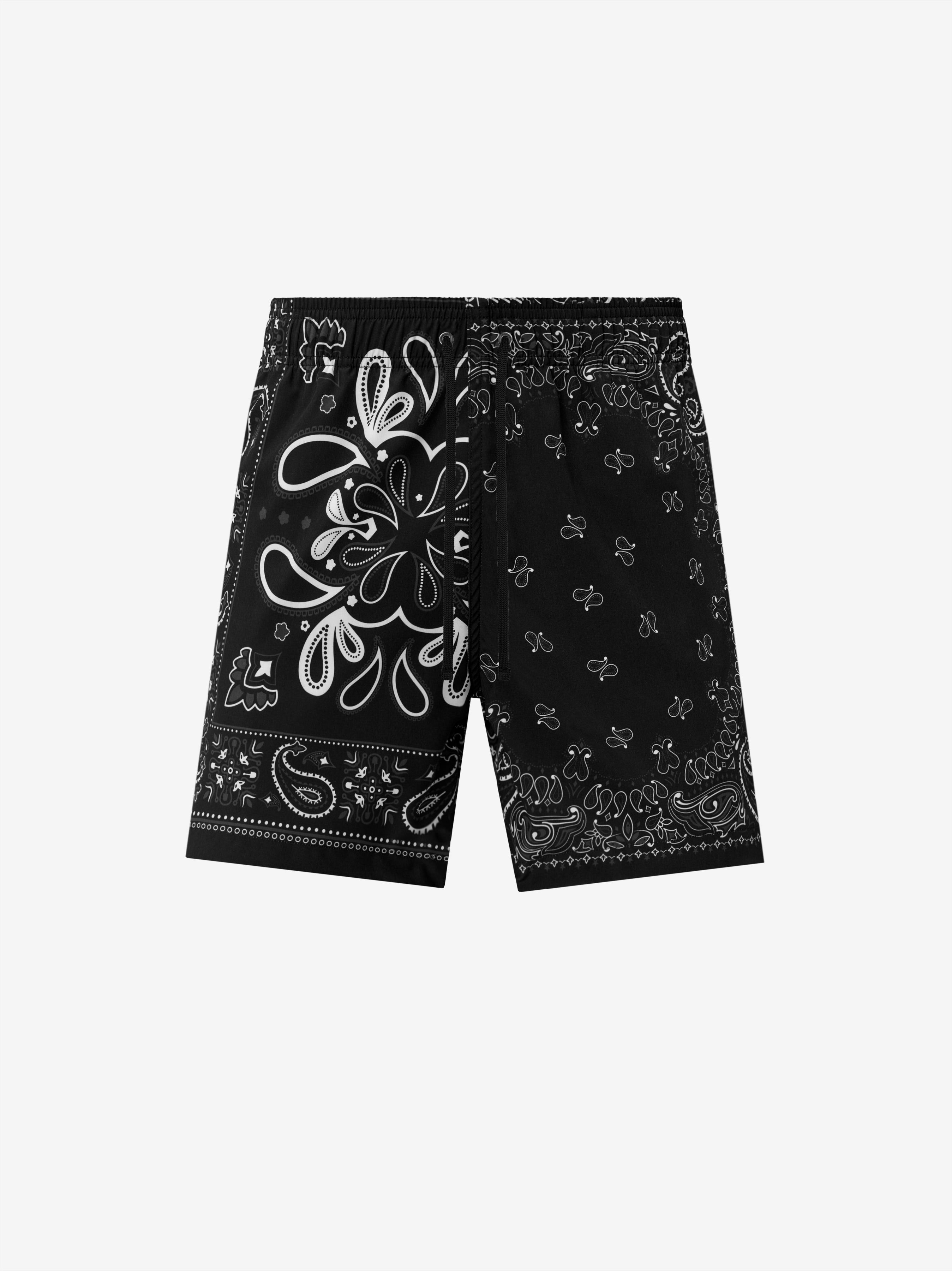 BANDANA SWIM TRUNK - BLACK sold by AMIRI