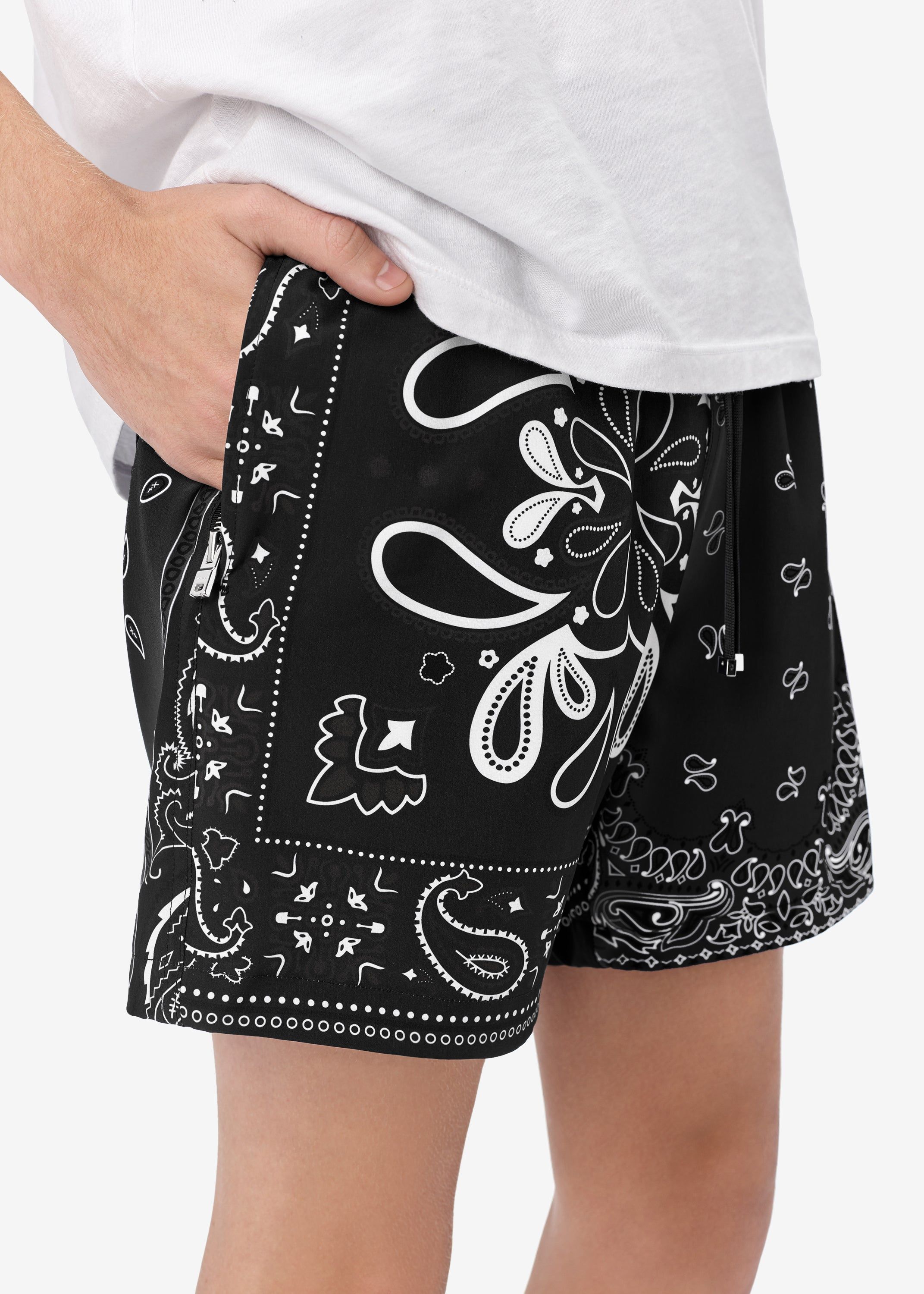 BANDANA SWIM TRUNK - BLACK sold by AMIRI product image thumbnail 5